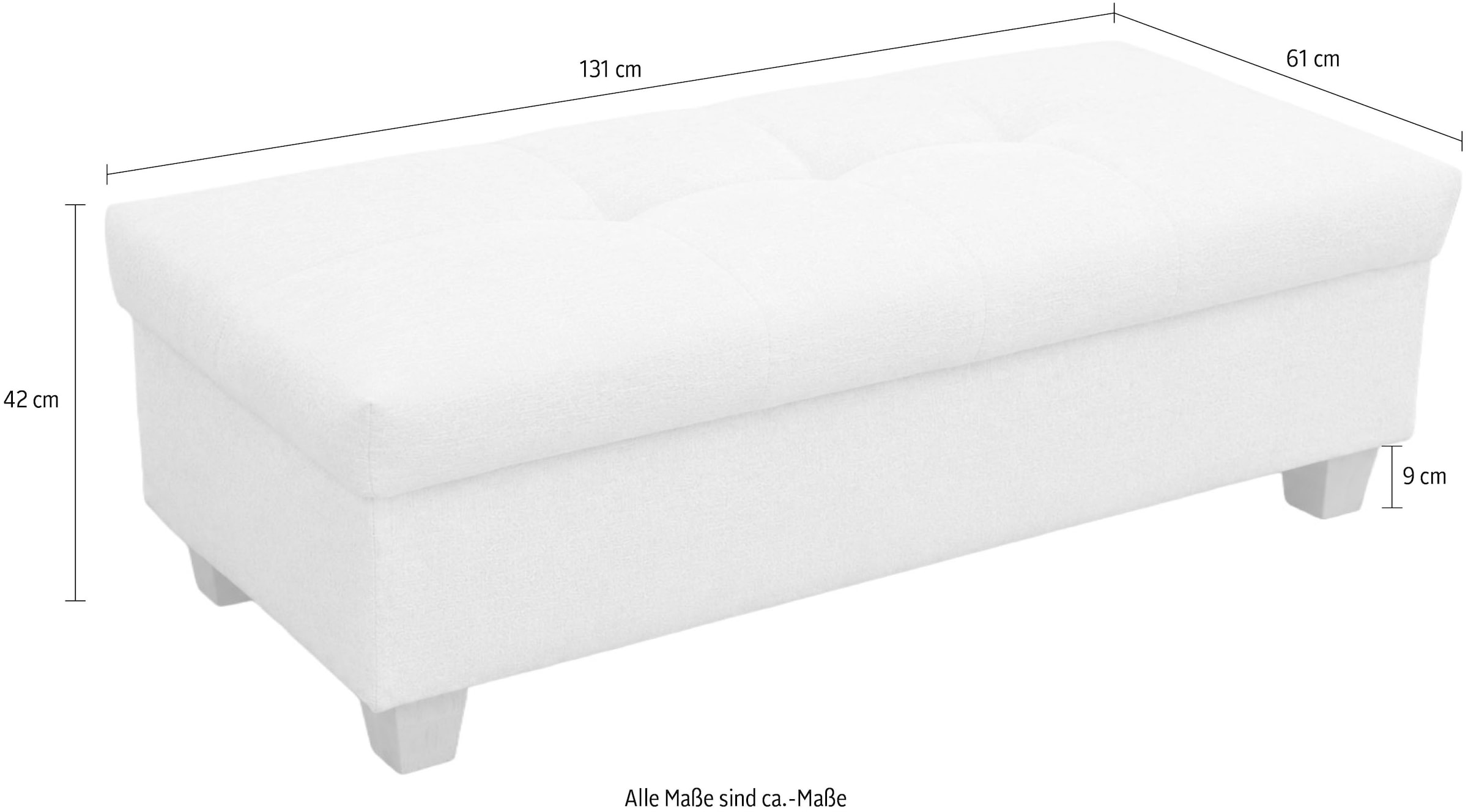 GOODproduct Hocker »Egedal« Polsterhocker Egedal mit Staufach, passend zum Sofa