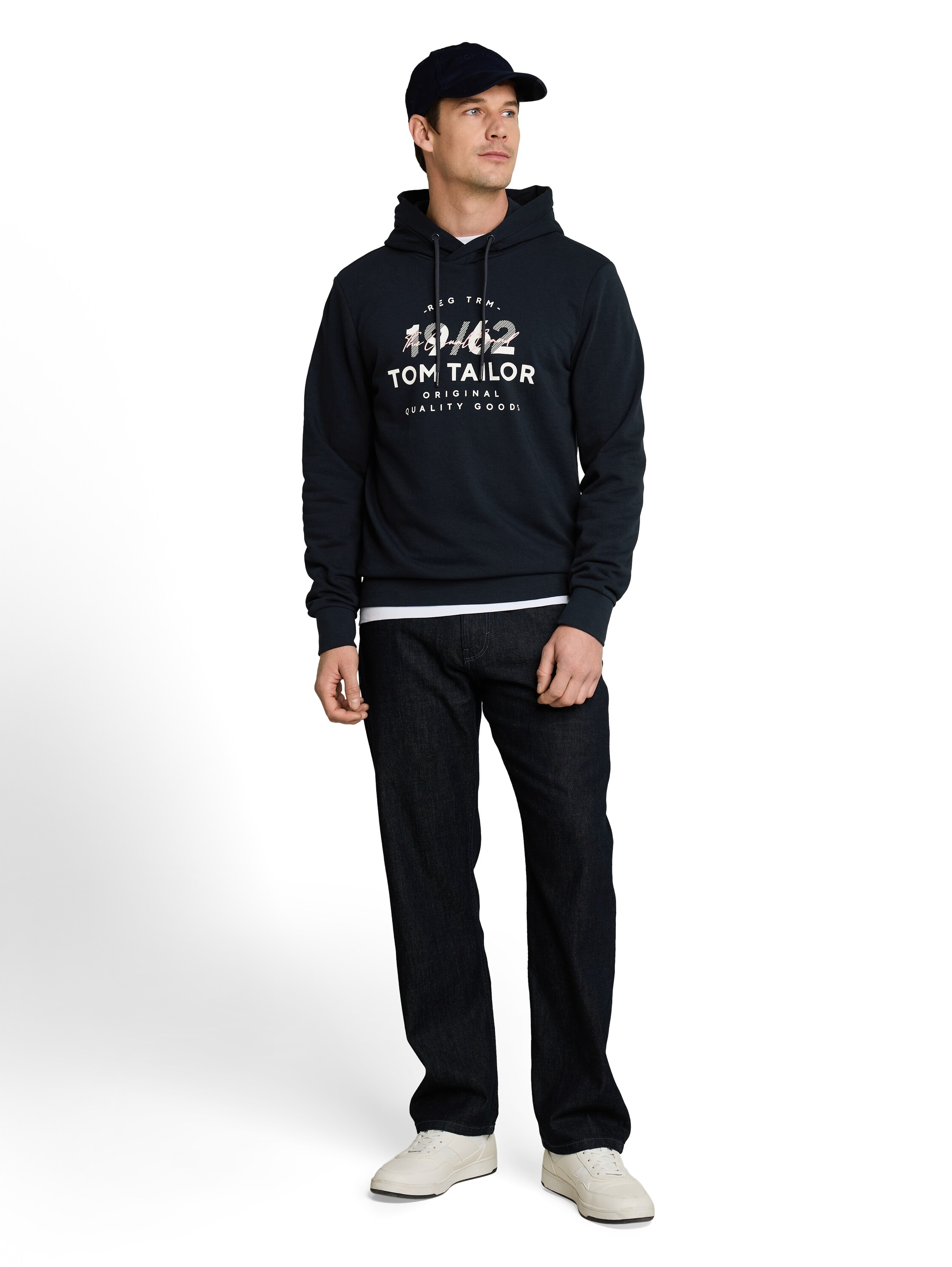 TOM TAILOR Sweat à capuche , avec impression frontale
