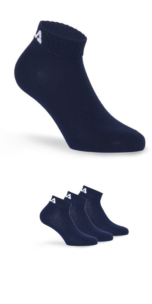 Fila Kurzsocken »UNISEX INVISIBLE PLAIN SOCKS«, (3 Paar), mit Logostickerei