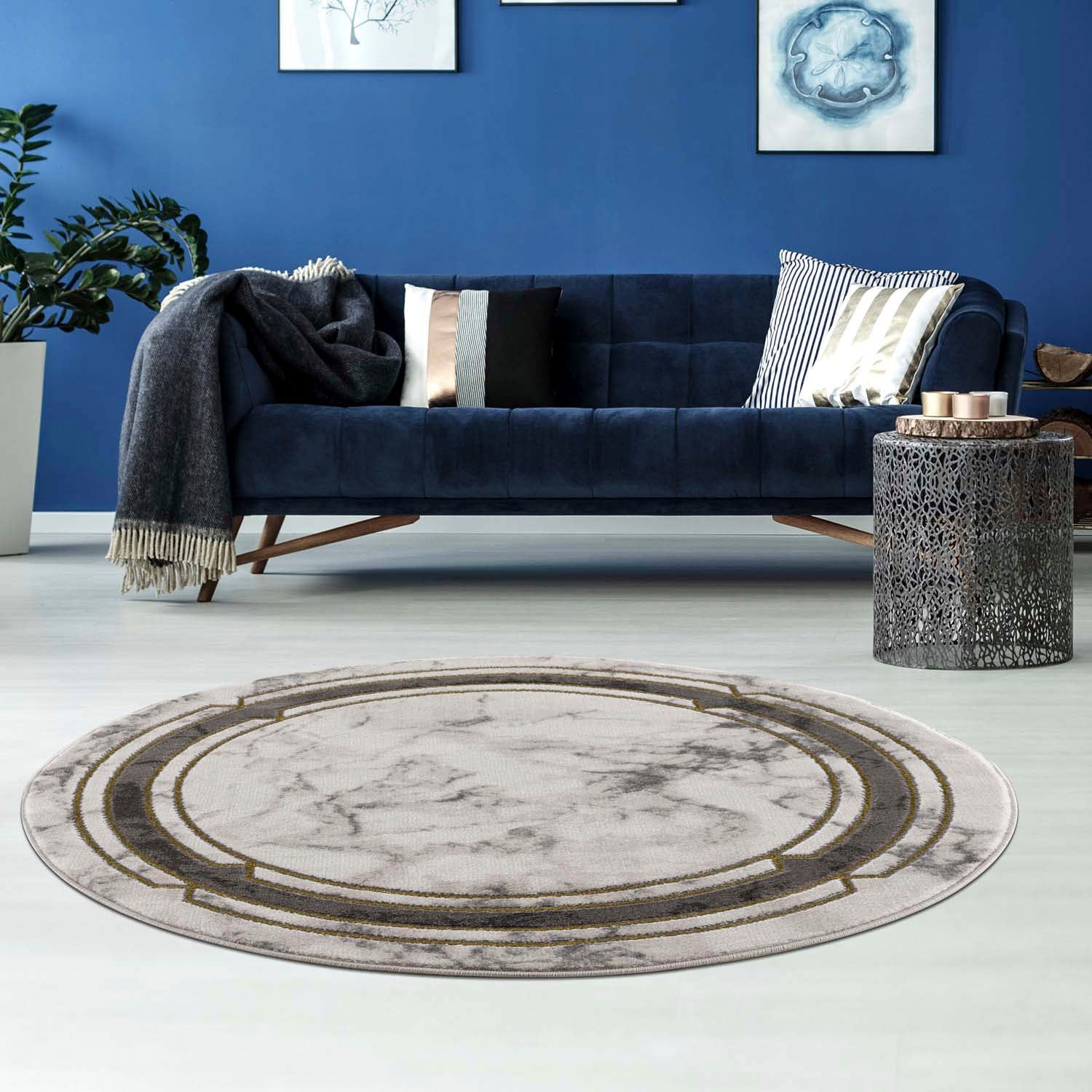 Image of Carpet City Teppich "Noa 9266" rund 11 mm Höhe Kurzflor, Modern, Weicher For, Pflegeleicht