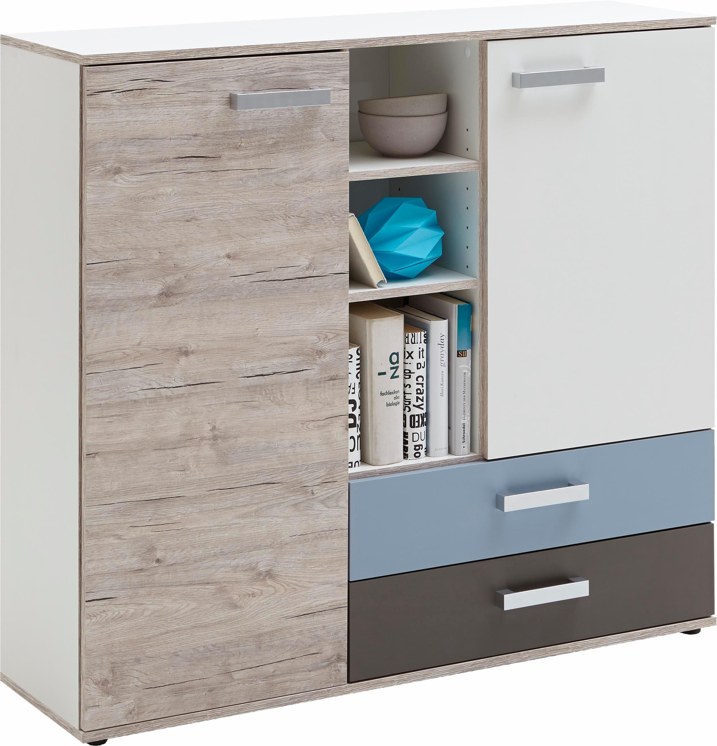 Image of FMD Kommode "Nona 4" Kommode mit flexiblem Stauraum, Breite 117 cm