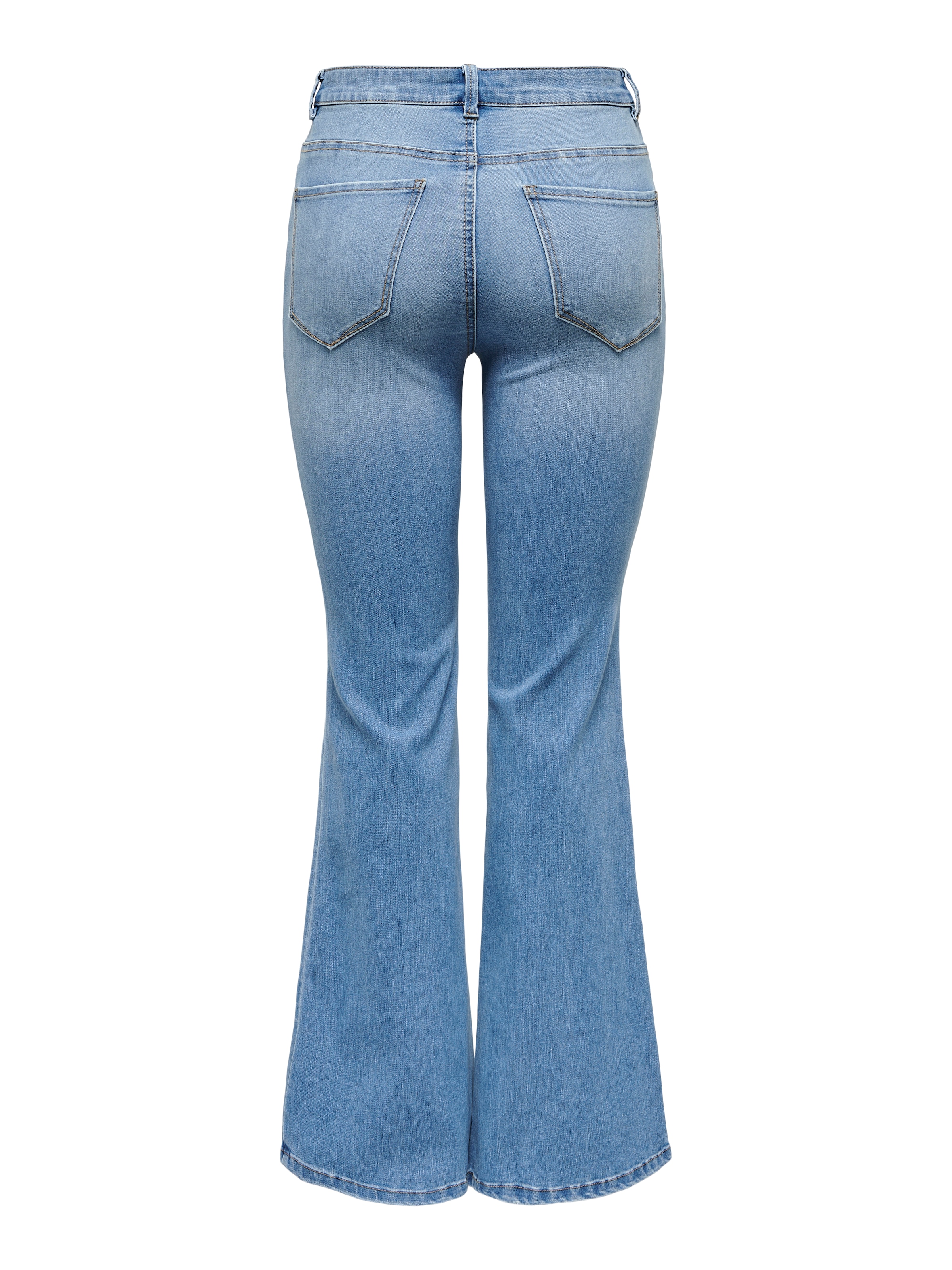 ONLY Bootcut-Jeans »ONLLUSH MW RETRO FLARED DNM« Materialmix, bootcut fit, Regular Waist, 
Retro-Fit