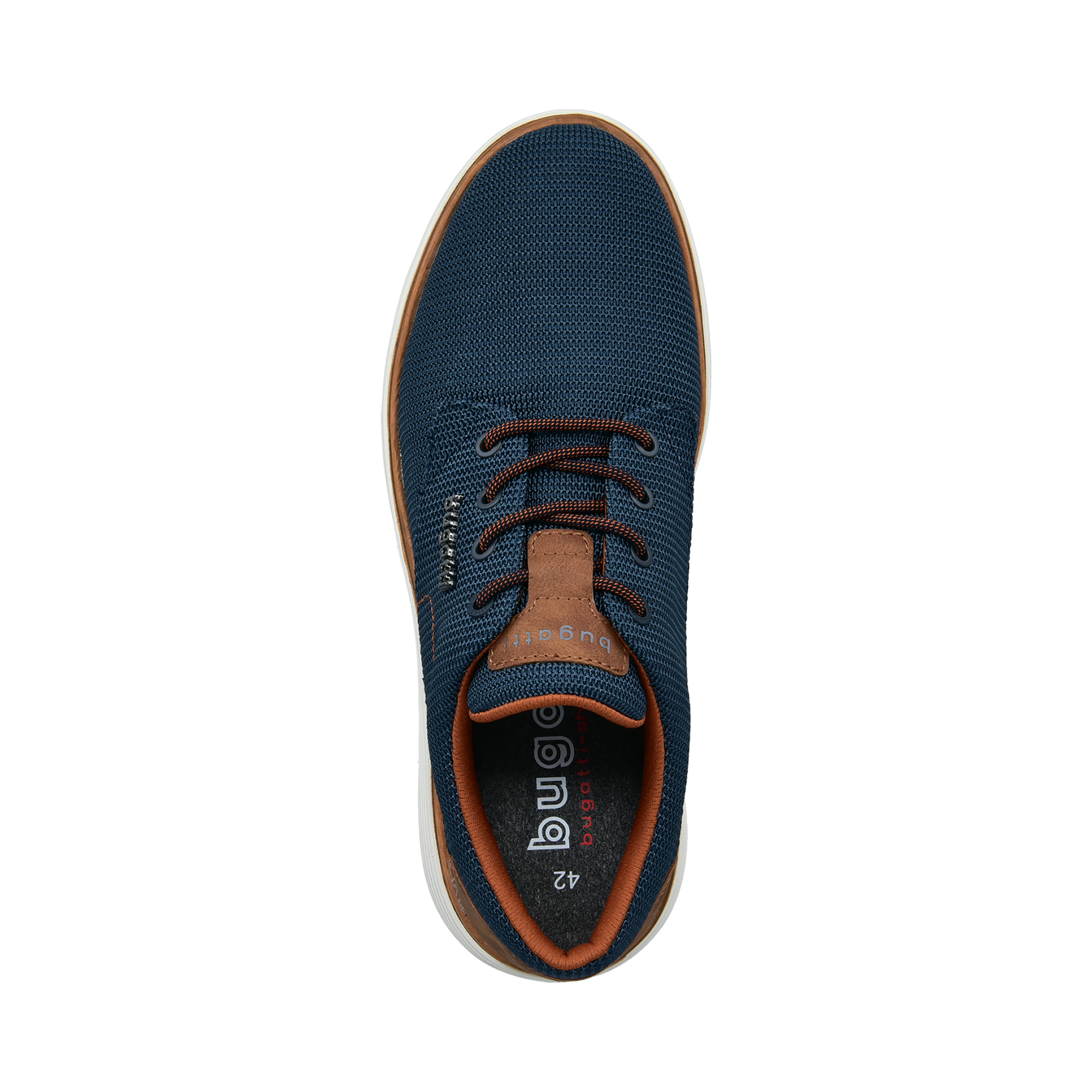 bugatti Schnürschuh  Schnürschuh, Halbschuh mit Kontrastbesatz an der Ferse