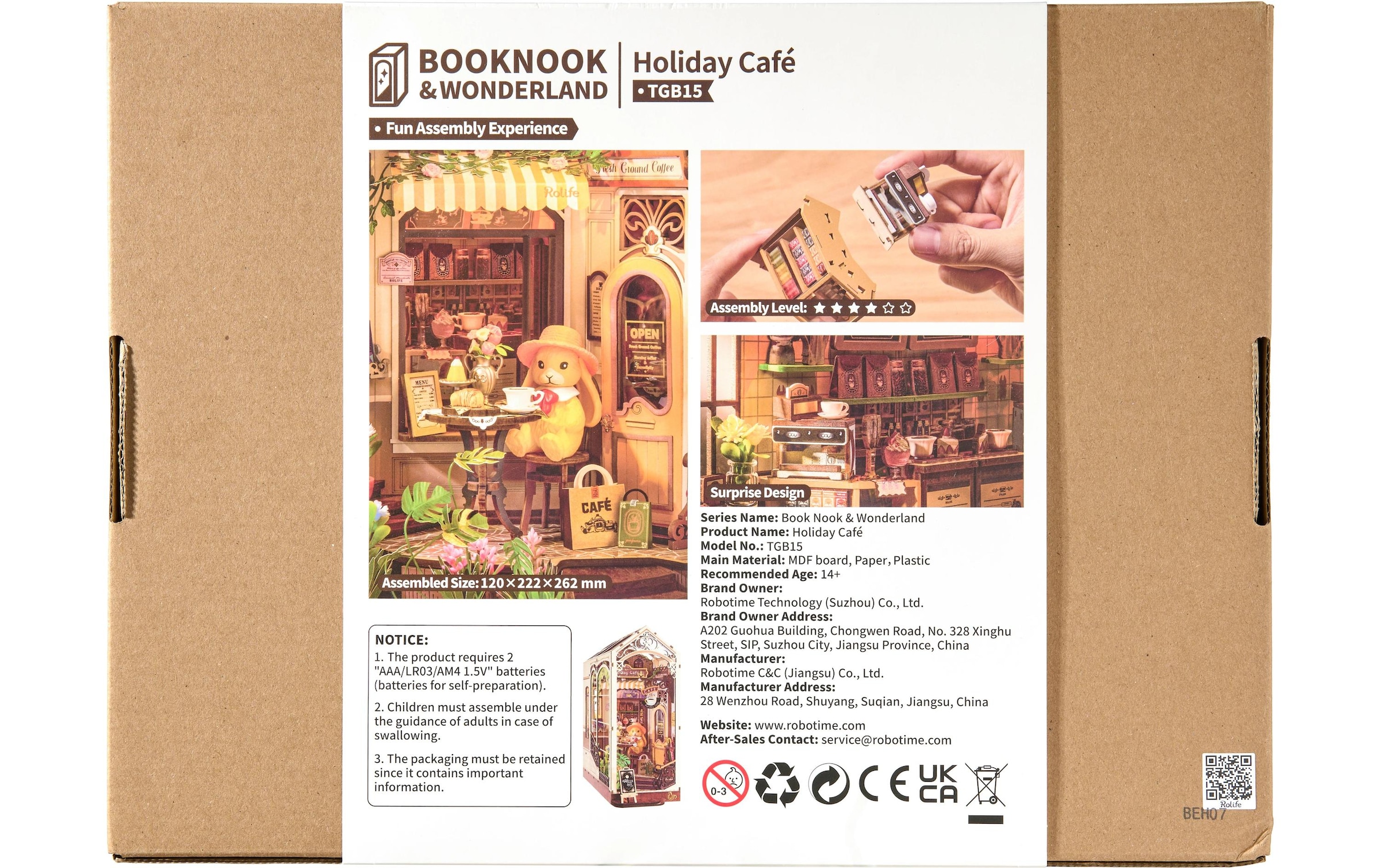   Modellbausatz »Rolife Holiday Café Holzbausatz Book Nook« 171 Stk. tlg.