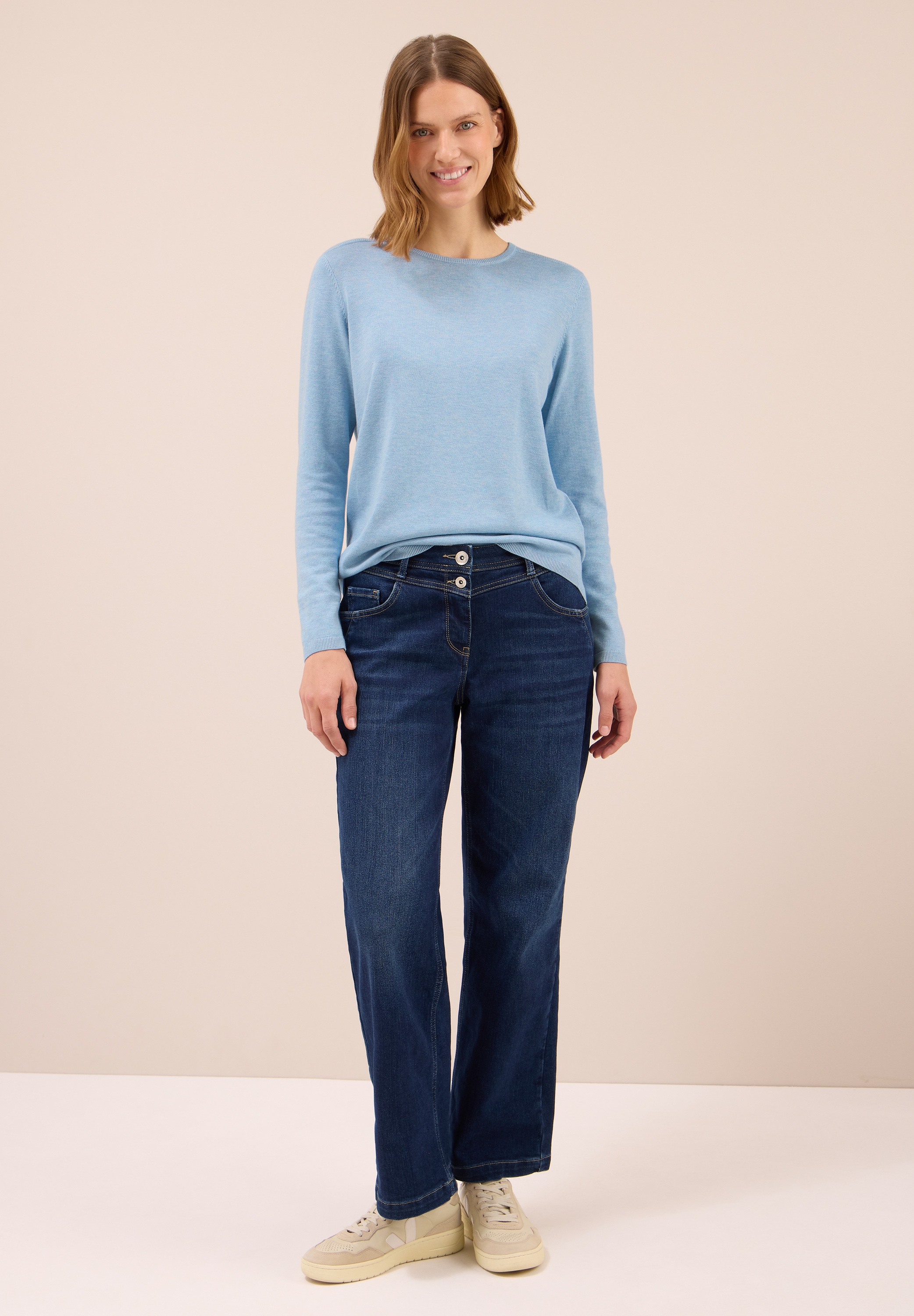 Cecil Pull en tricot mit feinem Detail an der Schulter und Viskose-Anteil