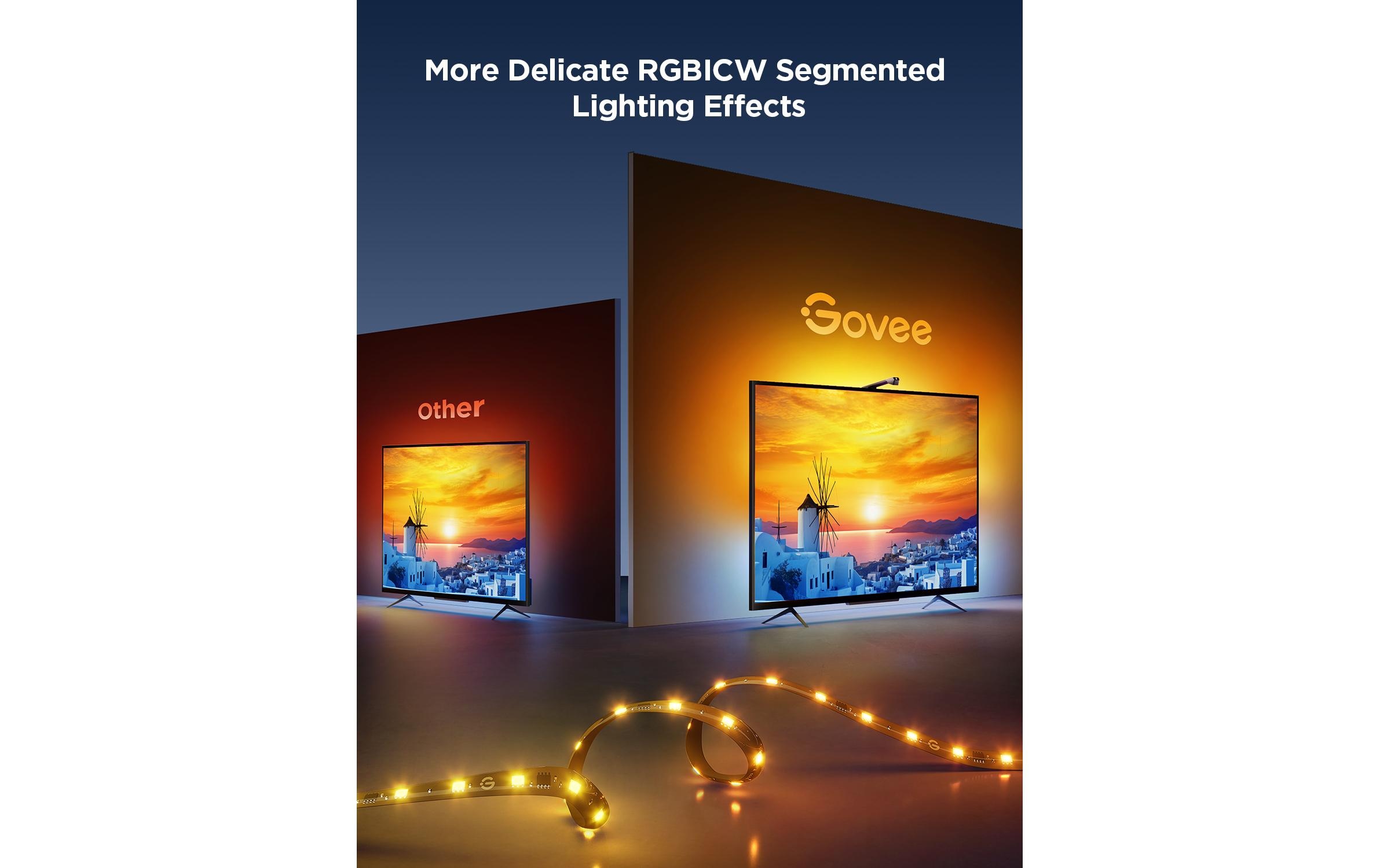 Govee LED Lichtleiste »Govee Backlight T3, 55-65, RGBICW, WiFi, BT«, 108 flammig