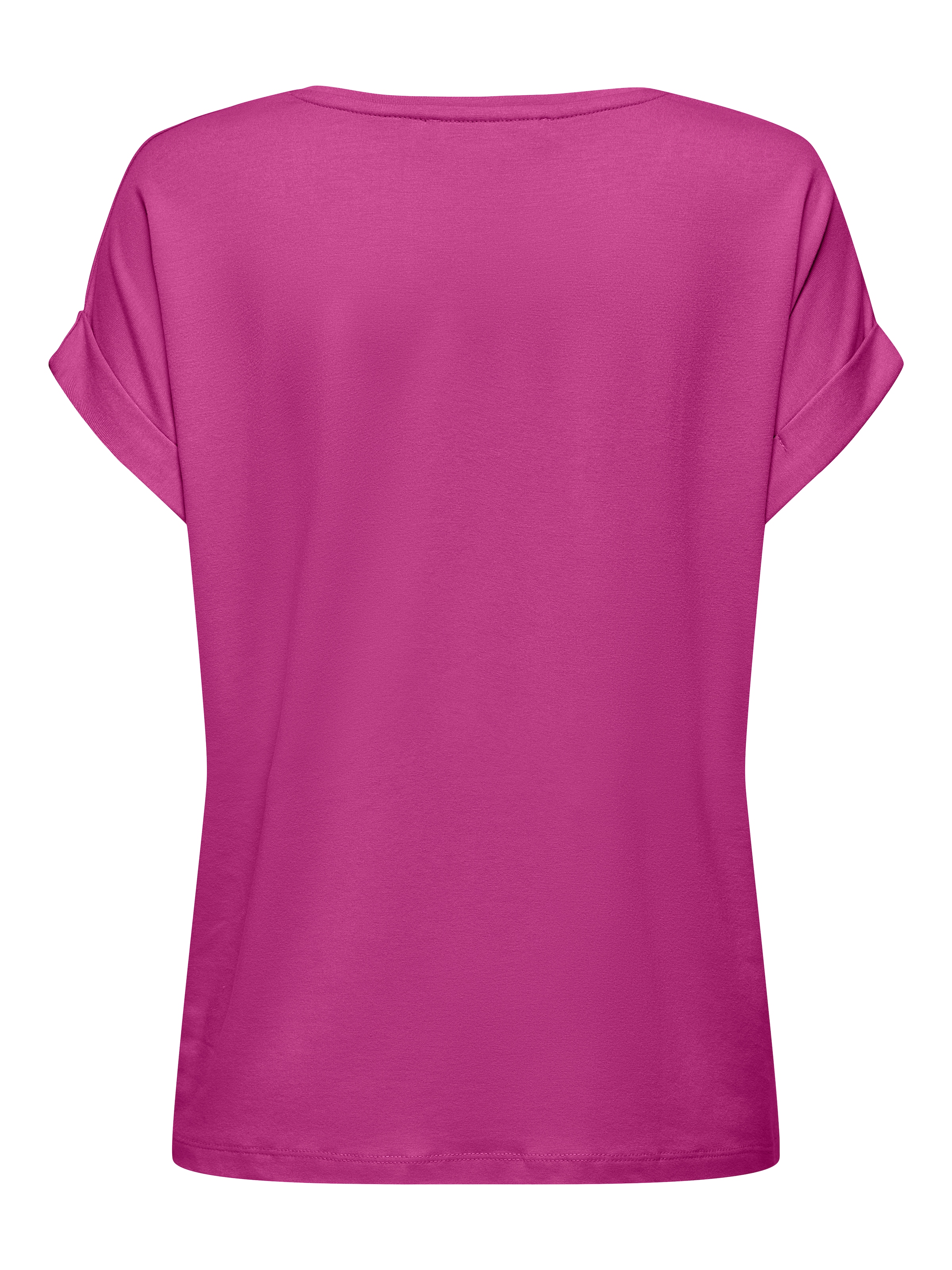 ONLY T-Shirt »ONLMOSTER – Kurzarmshirt mit Aufschlag und klassischem Look«, unifarben, casual, regular fit, Viskosemischung, Rundhals