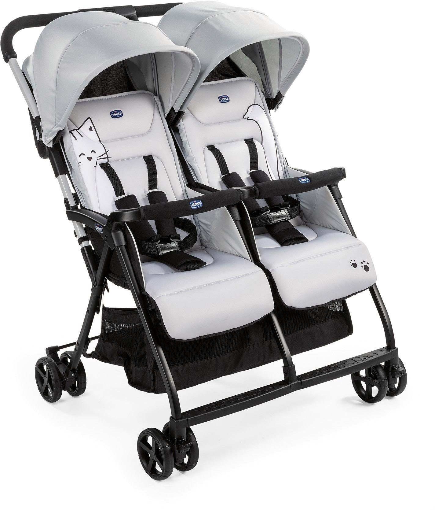 Image of Chicco Zwillingsbuggy »OHlalÃ  Twin, Silver Cat«, 15 kg, Zwillingskinderwagen bei Ackermann Versand Schweiz