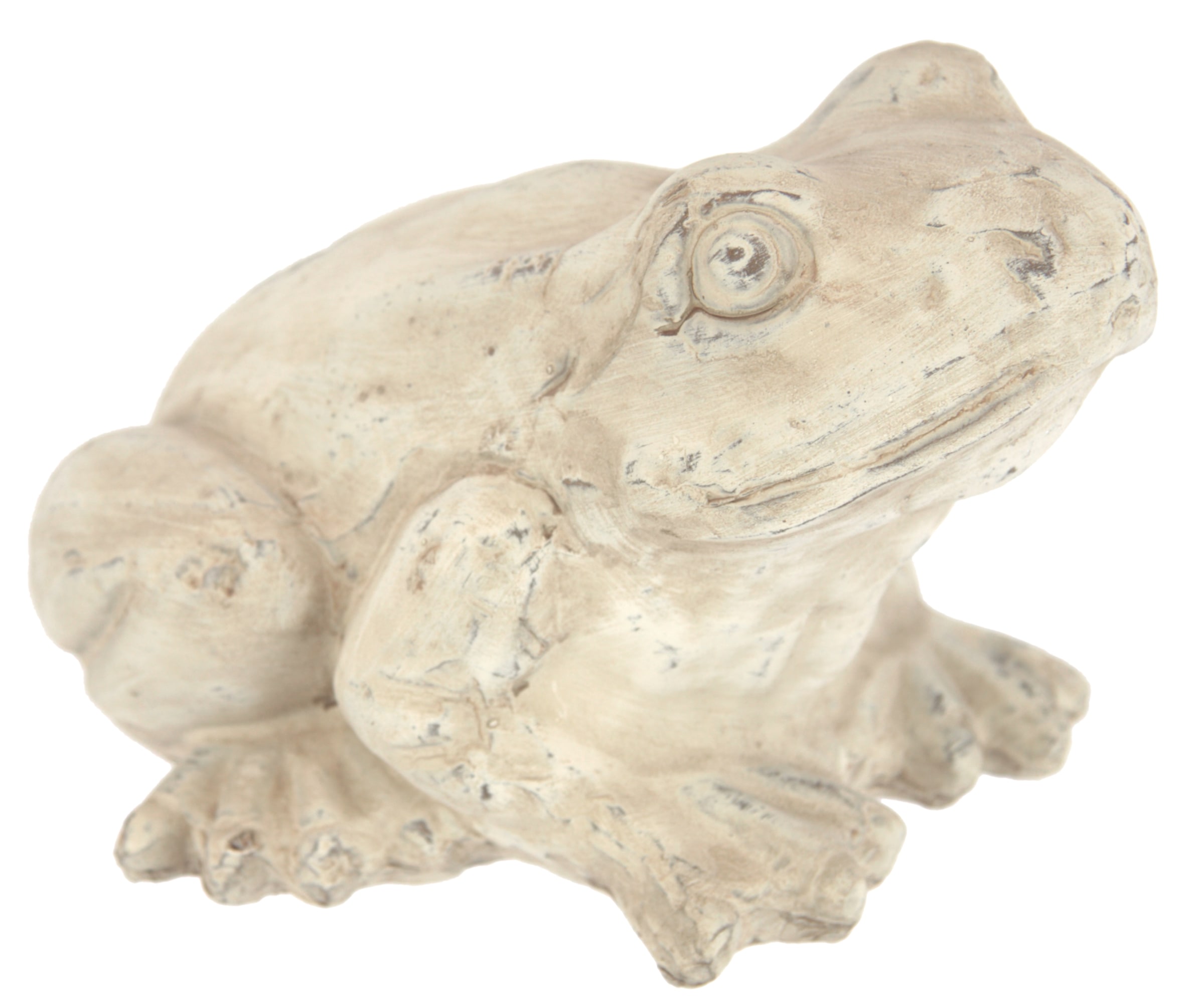 Image of I.GE.A. Dekofigur "Frosch aus Keramik" Antik-Look Gartendeko Tierfigur Deko Statue Gartenfigur Frosch