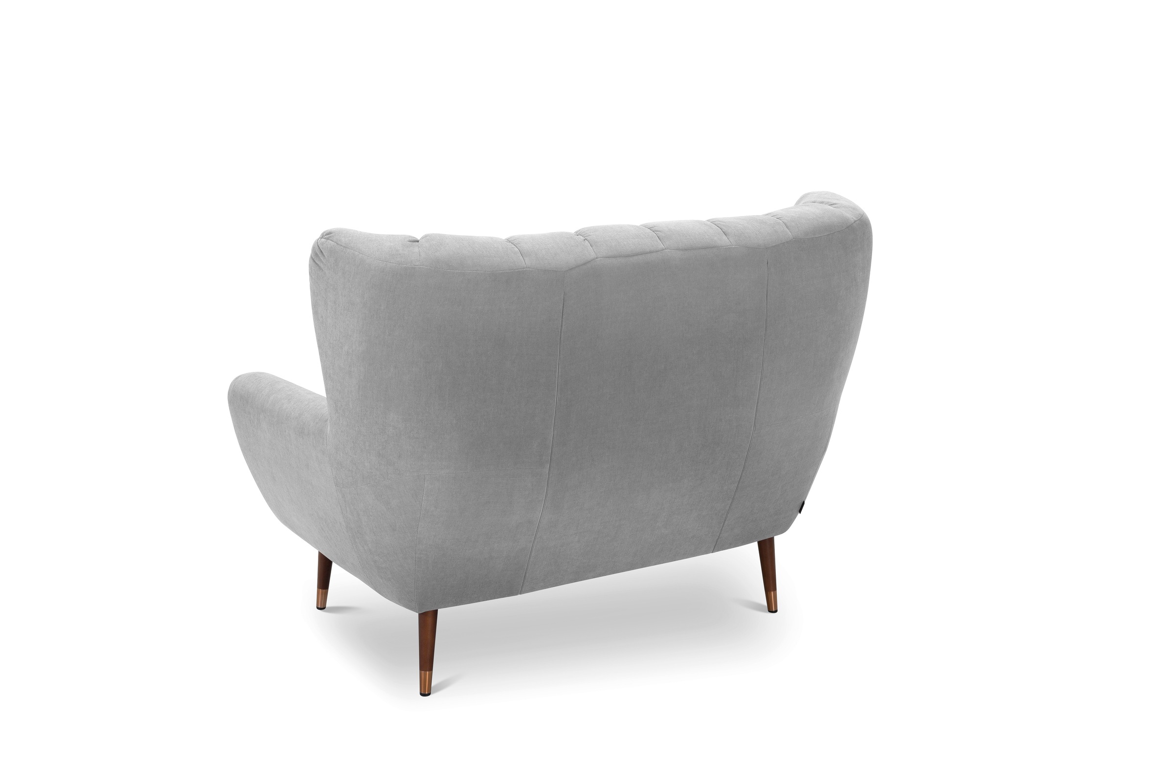 exxpo - sofa fashion 2-Sitzer »Polly, bequem mit hoher Rückenlehne, hohe Füsse, Ohrensesselcouch«, Küchensofa, hochwertige Bezugsvarianten und aktuelle Farben