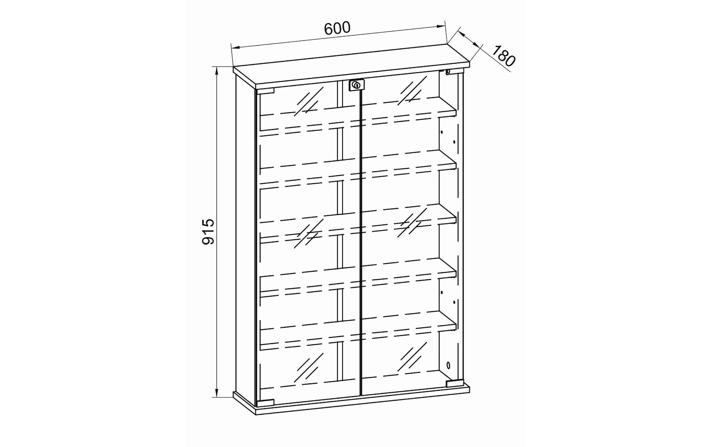 VCM Medizinschrank »Erste Hilfe Schrank Honula 91 x 60 x 17 cm«