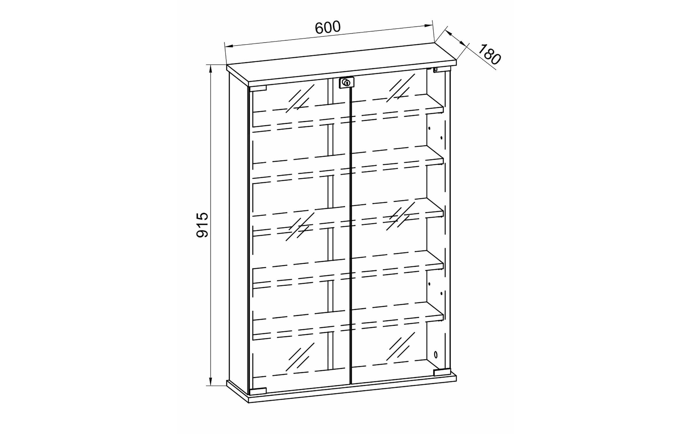 VCM Medizinschrank "Erste Hilfe Schrank Honula 91 x 60 x 17 cm"