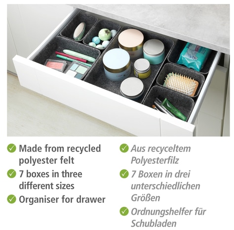 WENKO Organizer, (Set, 7 St.), für Schubladen, aus recyceltem Polyesterfilz  jetzt kaufen