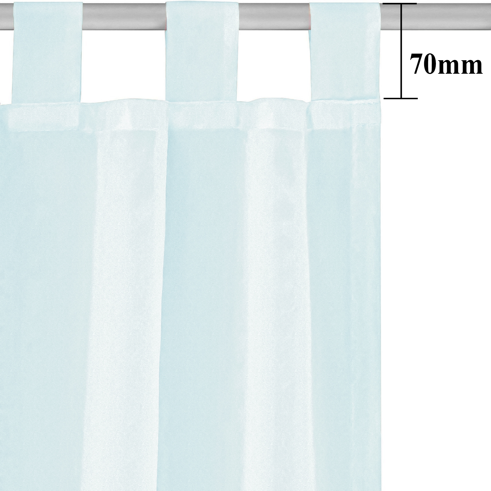 GOODproduct Rideau »XANA« Boucles 1 cuis tlg. Meilleure vente, uni, 1 écharpe, facile d'entretien, économique !
