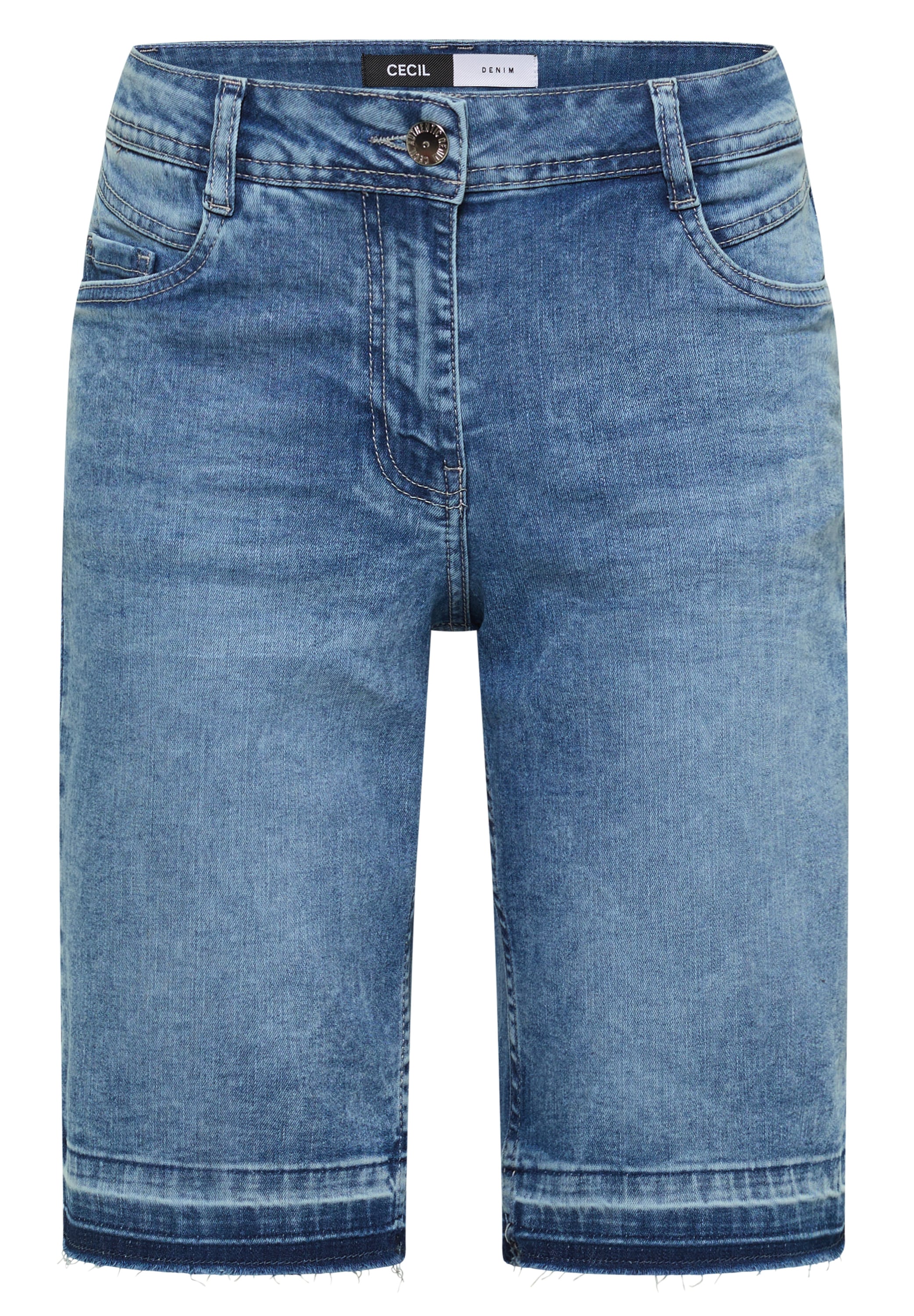Cecil Bermuda »Style Neele«  Bermuda en jean d'été coupe ample / avec ourlet à la mode