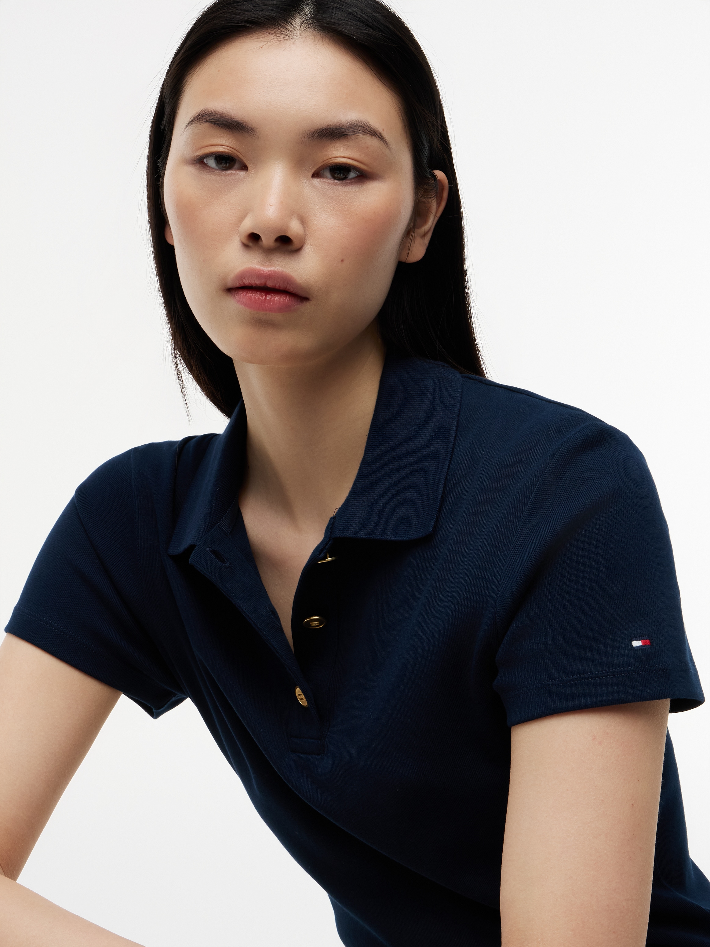 Tommy Hilfiger Polo »GOLD BUTTON SLIM SS POLO«