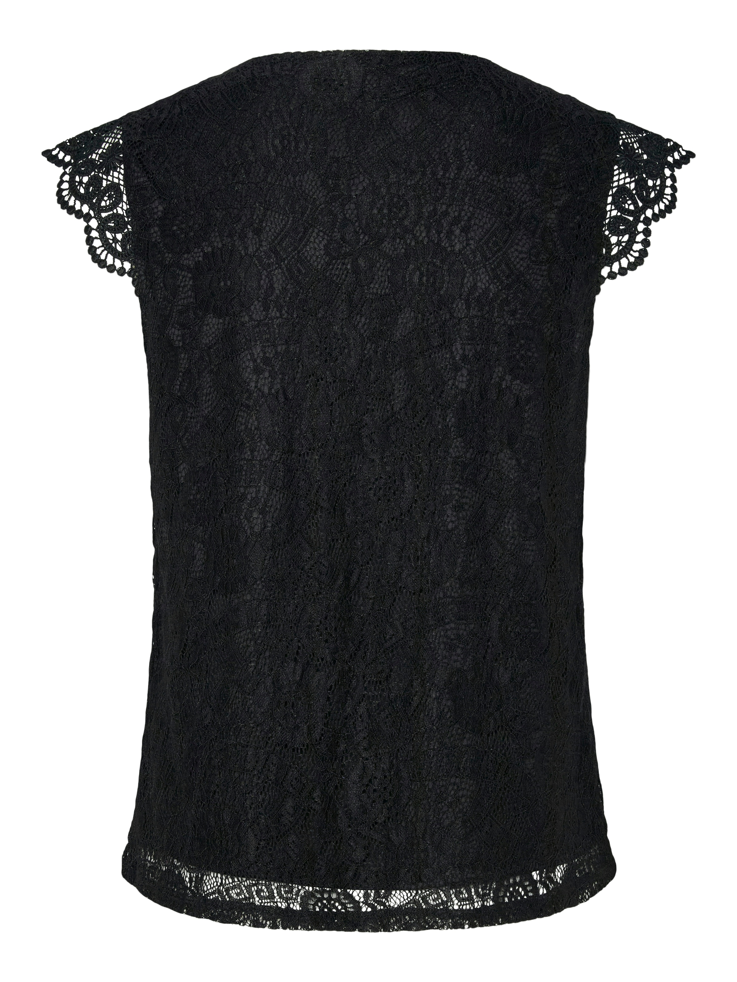 pieces Spitzentop »PCOLLINE SL LACE V-NECK TOP WVN NOOS«