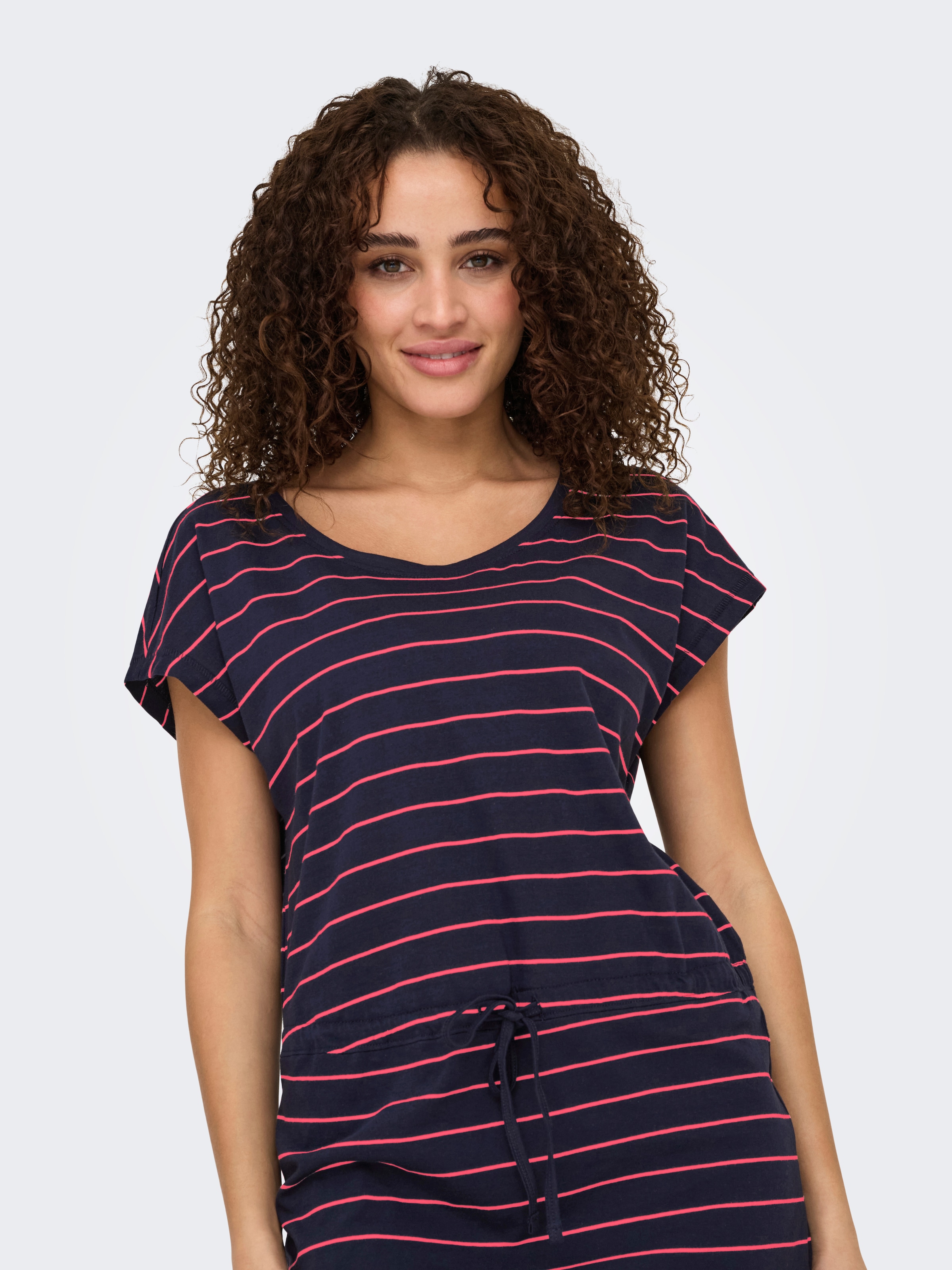 ONLY Robe t-shirt »ONLMAY LIFE S/S DRESS 2 PACK CS JRS« pack de 2,  coton, coupe régulière, col rond