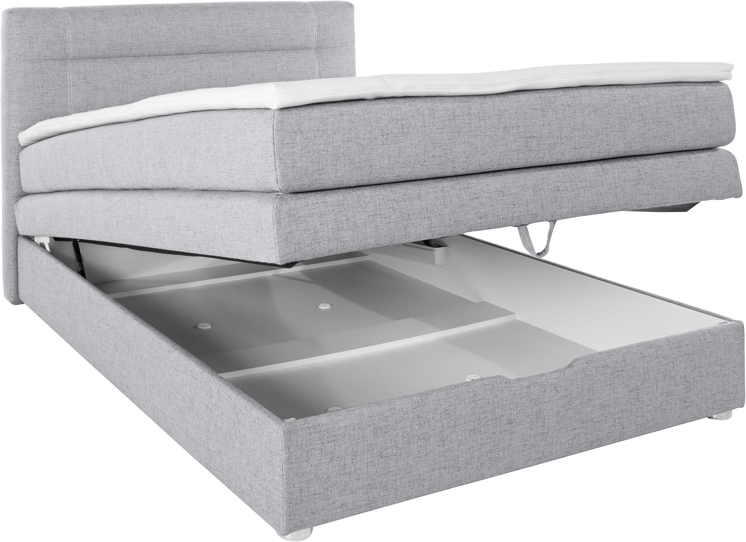 Jockenhöfer Gruppe Lit boxspring »Carmen« avec coffre de lit et surmatelas, disponible en 120 & 140 cm de largeur