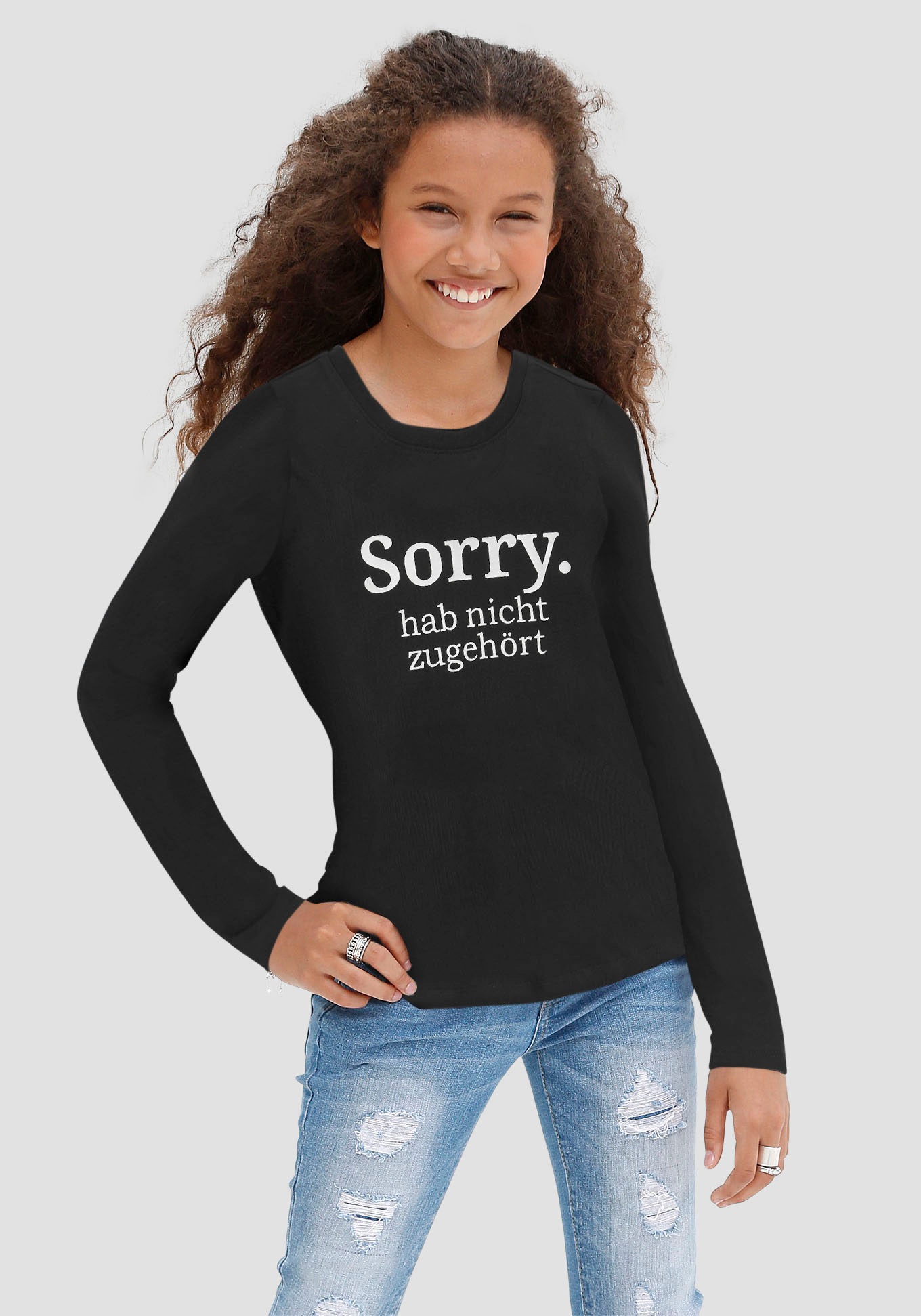 Image of KIDSWORLD Langarmshirt »Sorry. hab nicht zugehört« bei Ackermann Versand Schweiz