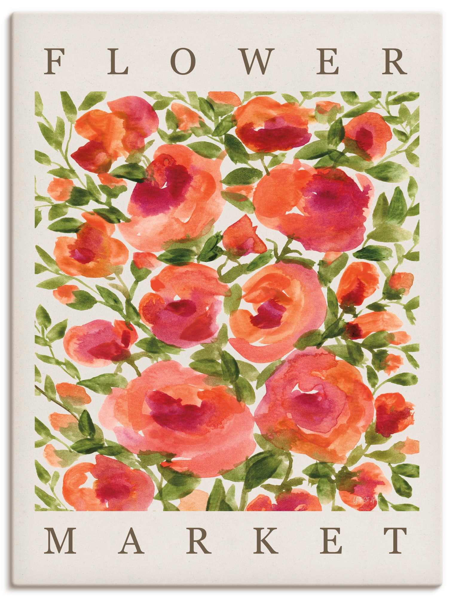 Image of Artland Wandbild "Coral Blooms" Blumenbilder 1 Stk. tlg. als Alubild, Leinwandbild, Poster, Wandaufkleber in verschied. Grössen