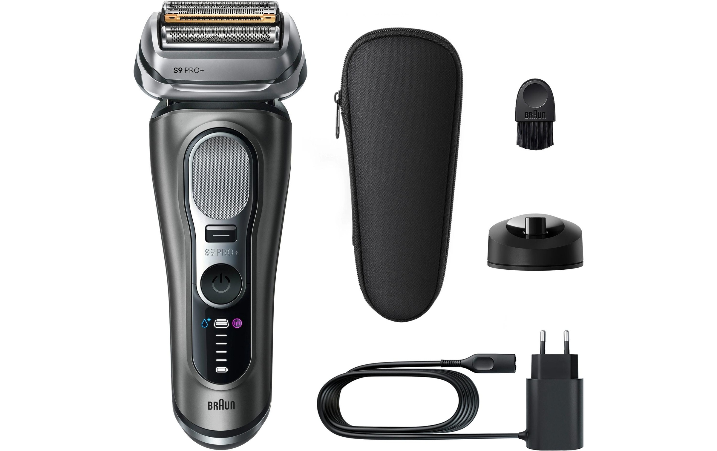 Image of Braun Elektrogesichtshaarentferner "Series 9 Pro+ 9615s" Reinigungsstation
