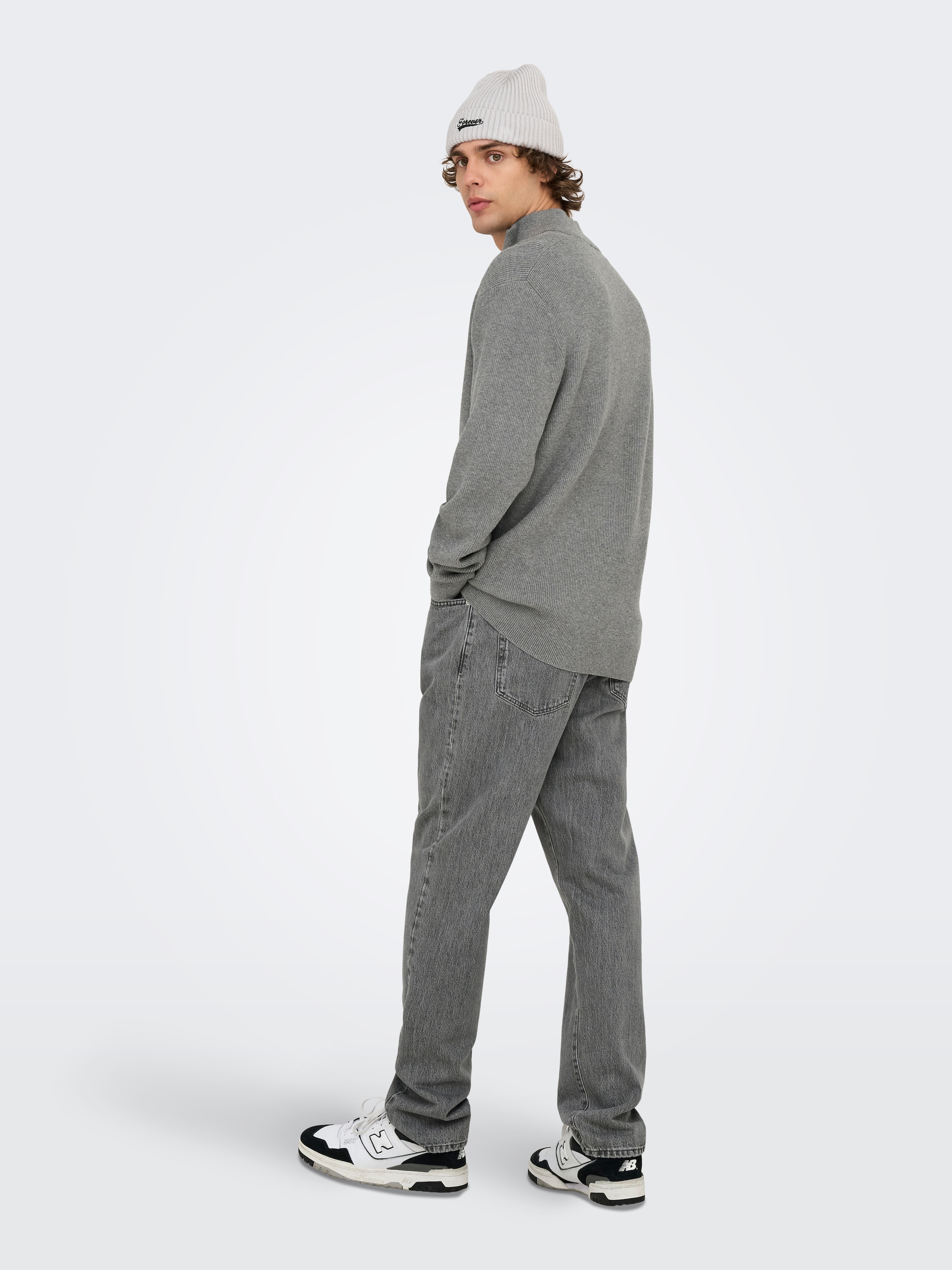 ONLY & SONS Strickpullover »ONSPHIL REG 12 STRUC HALF ZIP KNIT NOOS«