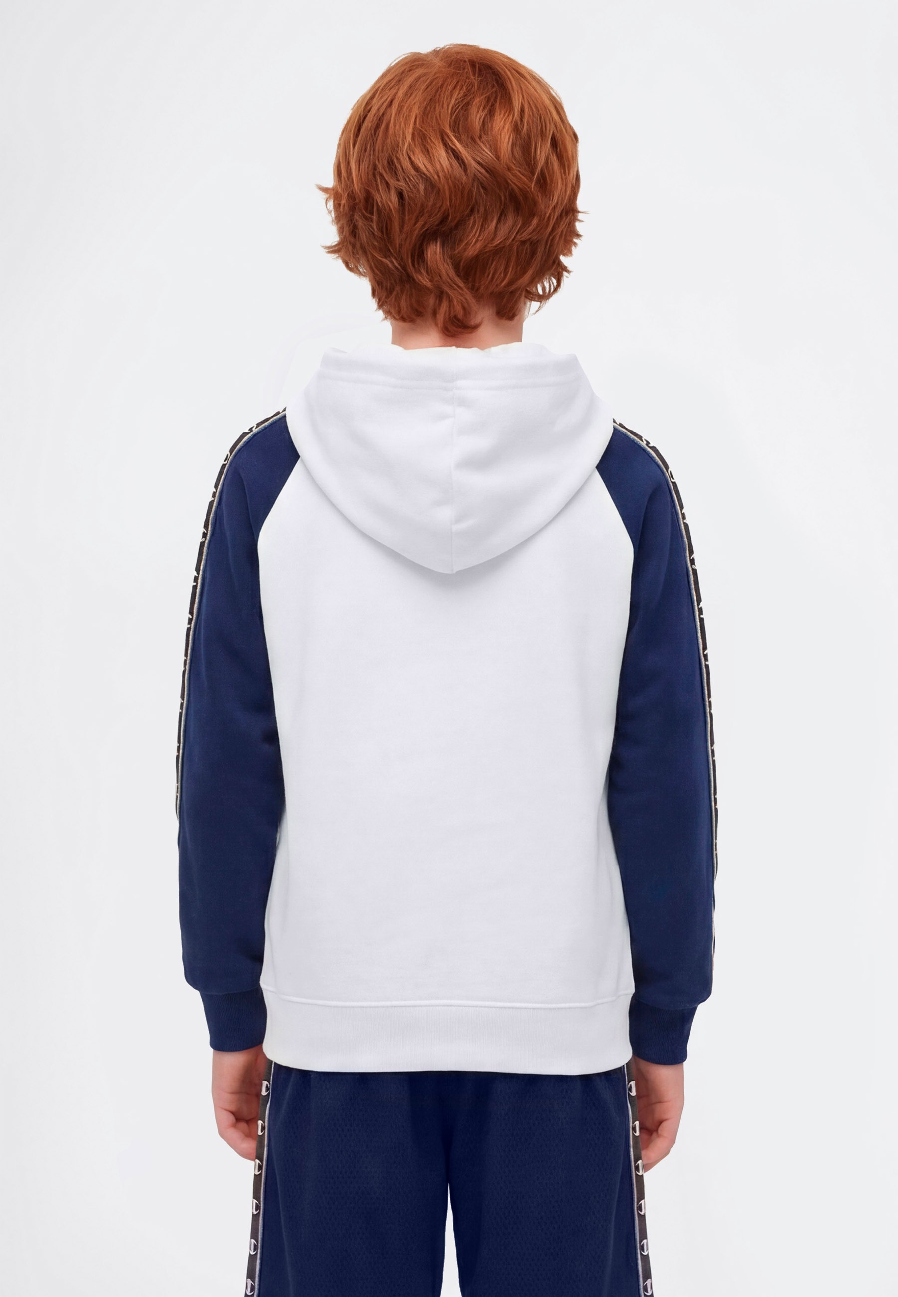 Champion Kapuzensweatshirt "Sports-inspired Terry Hoodie with Tape detailing", für Kinder, Langarm-Ausführung, aus angerauter Sweatware