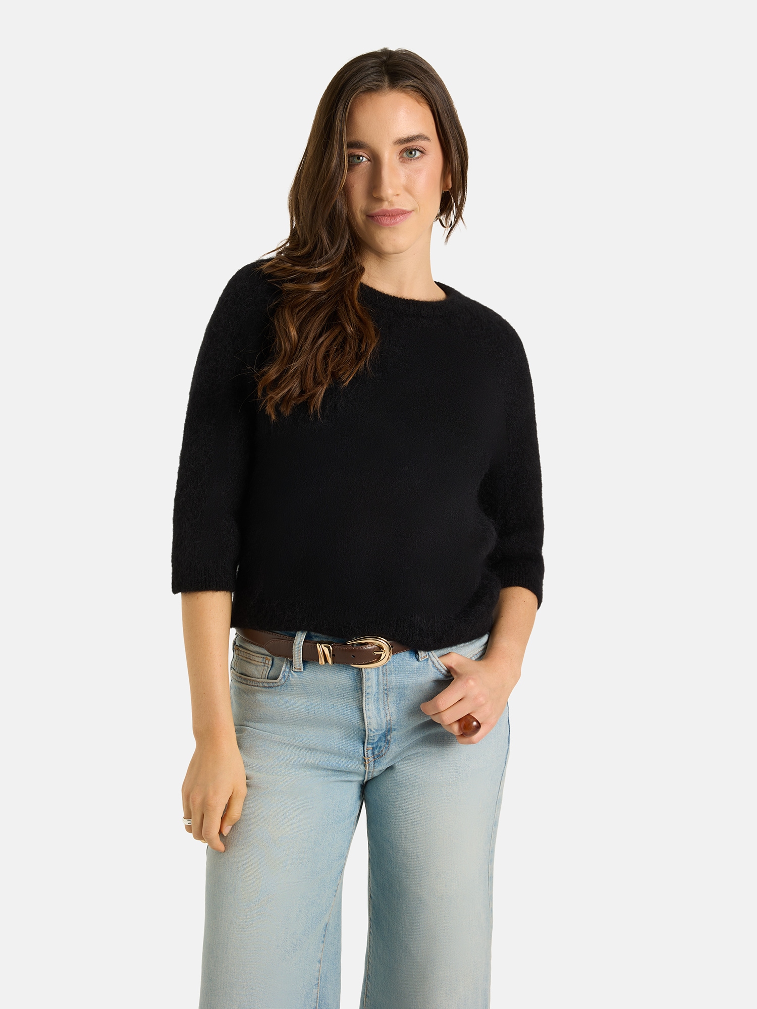 Image of Lieblingsstück Strickpullover "ArianaL" aus einem Alpaka-Mix, 3/4-Ärmel