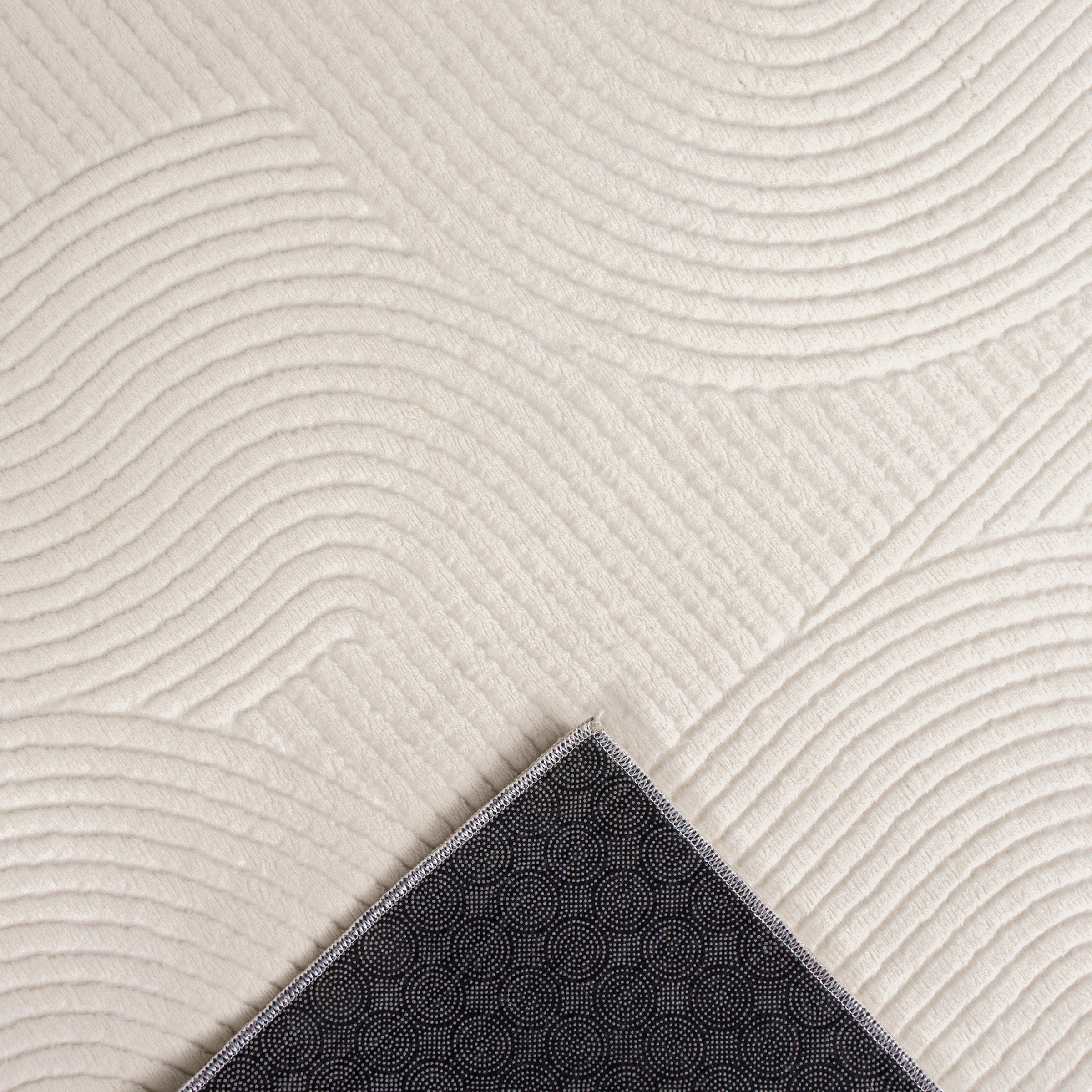 GOODproduct Tapis design »Zoelle 3D Optik/Hoch-Tief Effekt« Rectangulaire 8 mm Höhe mit Anti-Rutsch-Rücken, angenehm weich, Teppich Wohnzimmer Boho Design