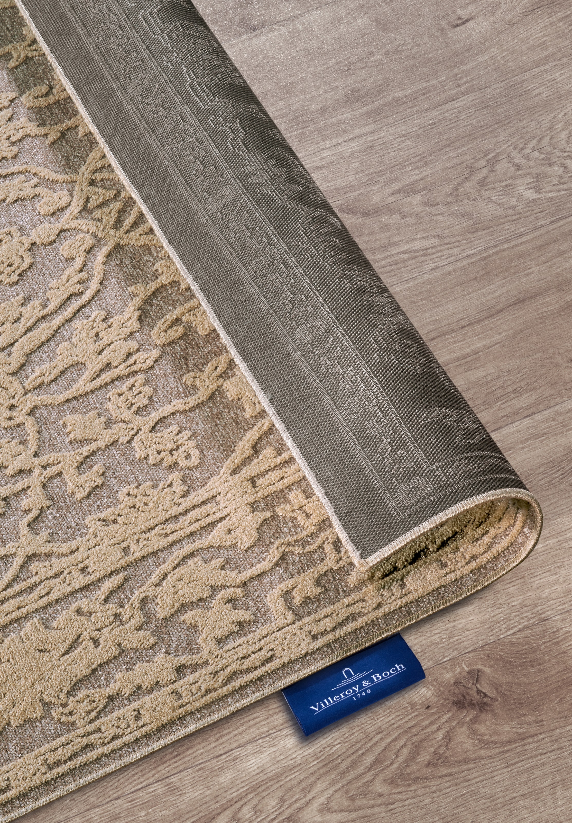 Villeroy & Boch Teppich »Ambroise«, rechteckig, 5,5 mm Höhe, Wohnzimmer, Schlafzimmer, Modern, Hoch-Tief Effekt, Flur