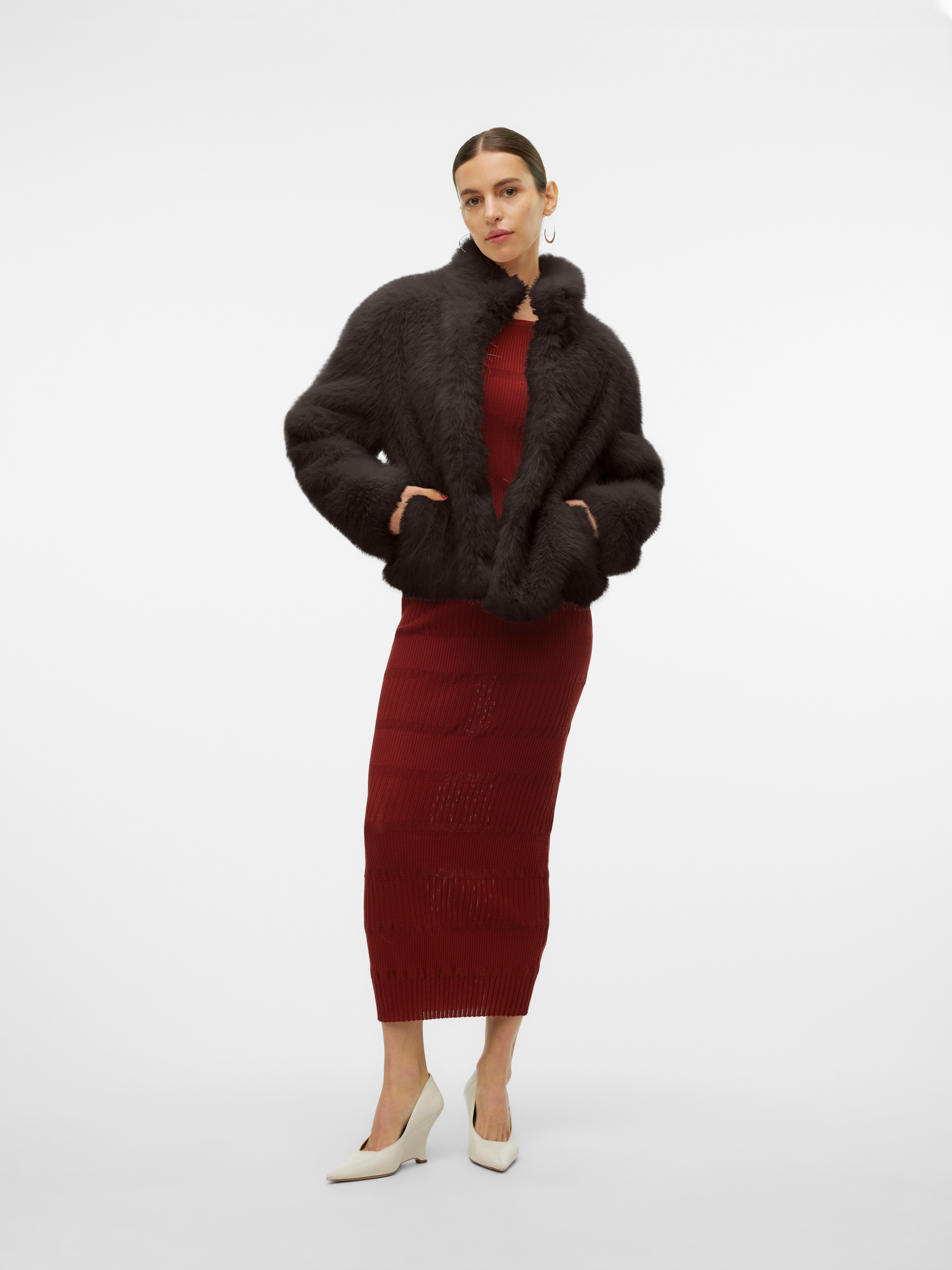 Vero Moda Fellimitatjacke »VMMONROE SHORT JACKET NOOS«