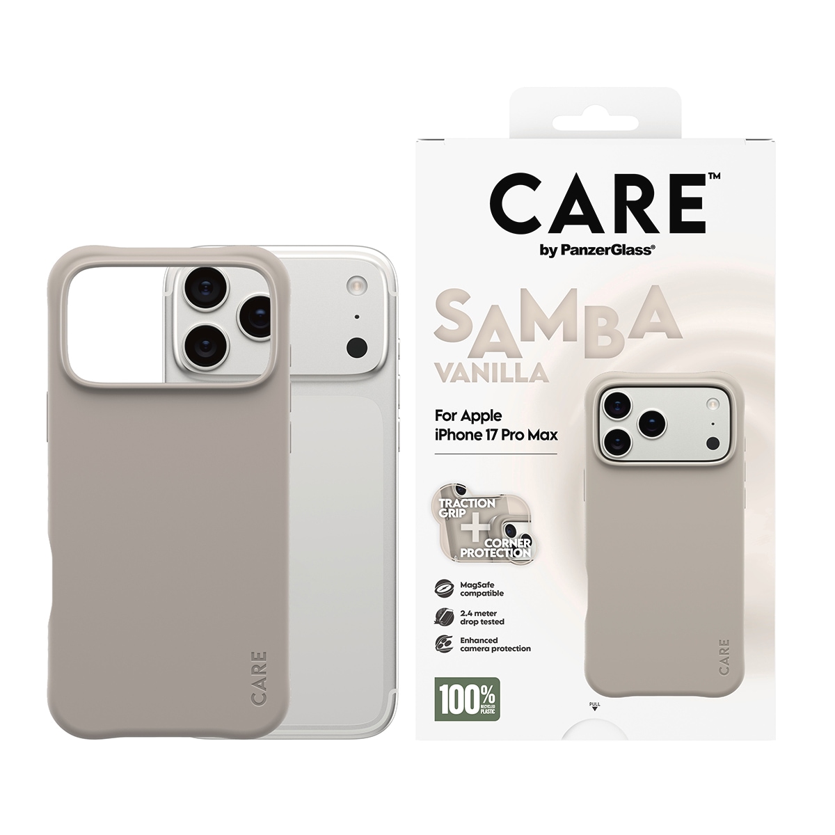 Image of CARE by PanzerGlass Handyhülle "Samba MagSafe Case für Apple iPhone 17 Pro Max" Smartphones 17,5 cm (6,9 Zoll) Backcover, Schutzhülle, Handyschutzhülle, Case, Schutzcase, stossfest