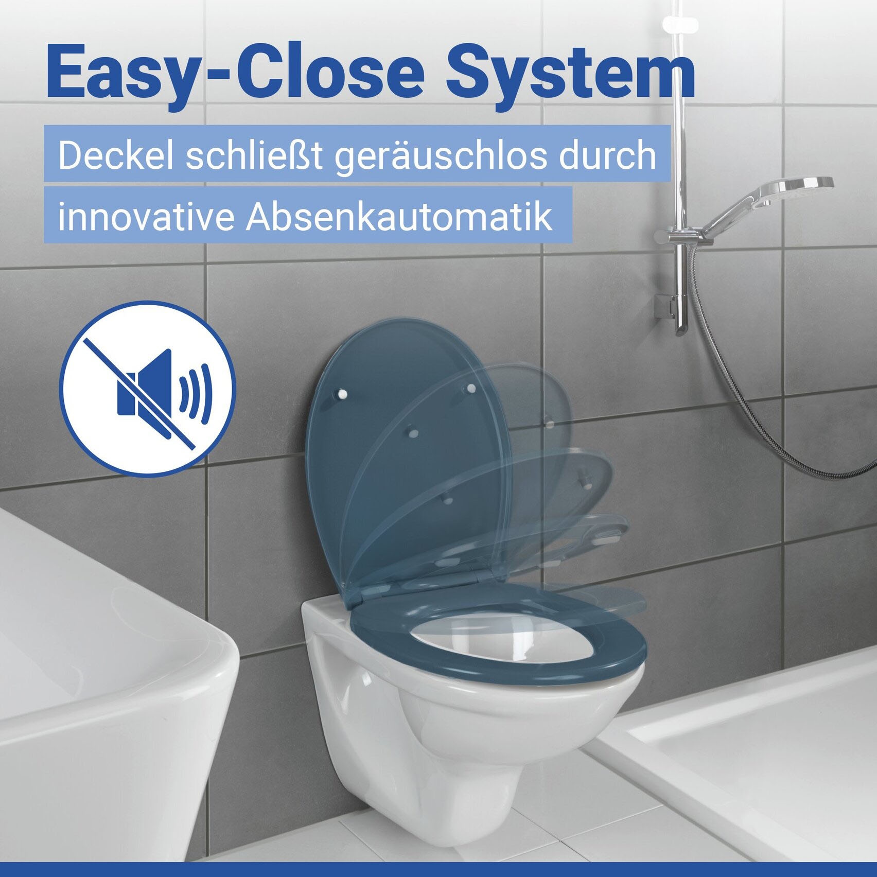 WENKO WC-Sitz »Samos Slate Blue«