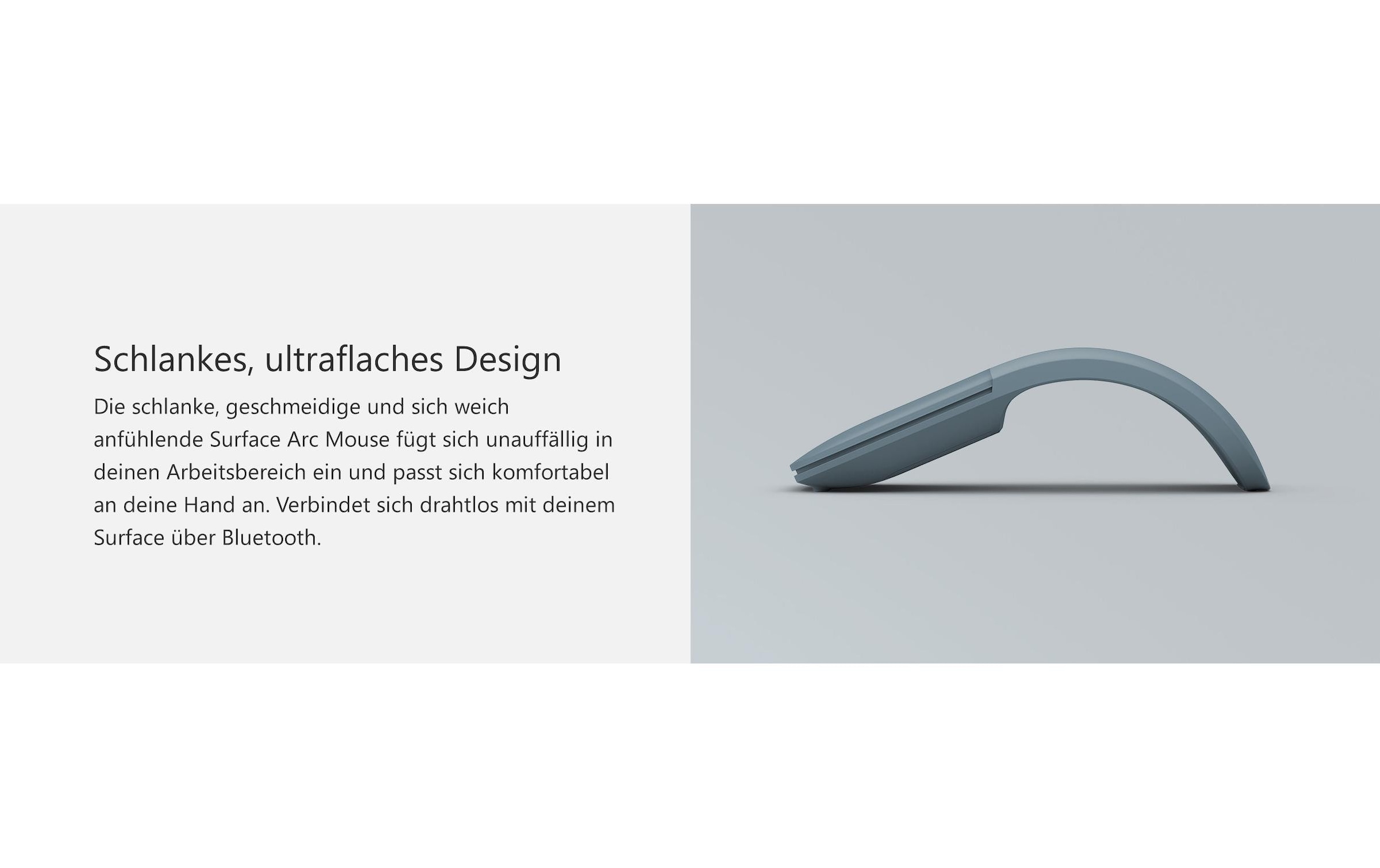 Microsoft Maus »Surface Arc Mouse«, Bluetooth, faltbar, Touch Oberfläche, Scrollrad-Emulation