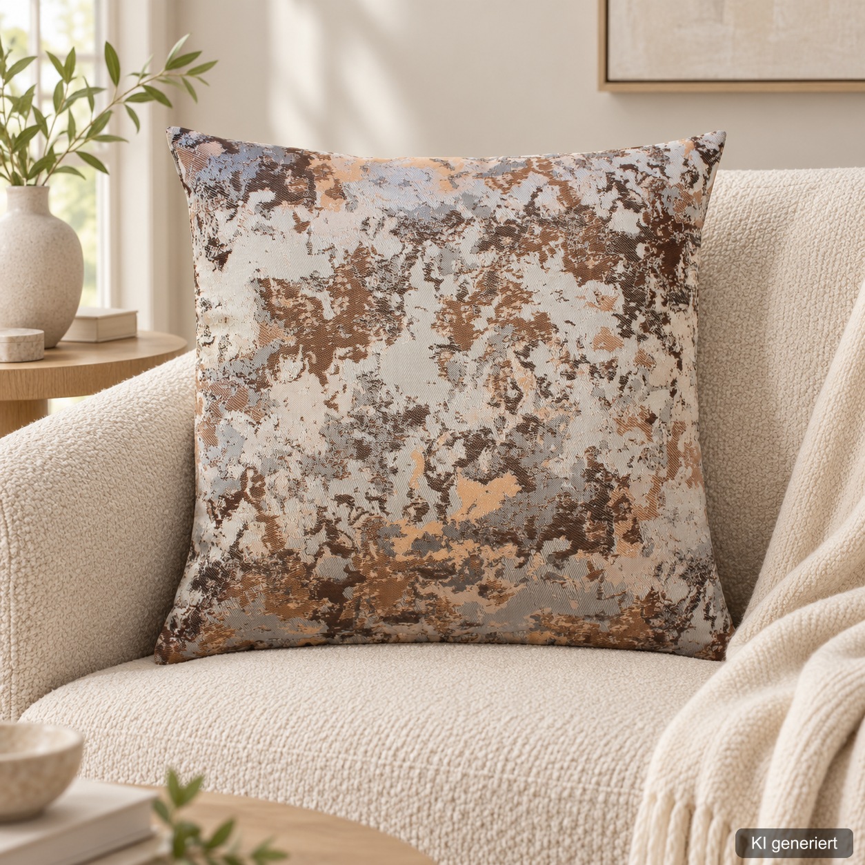HOME WOHNIDEEN Coussin décoratif »KIRAN« tissu jacquard décoratif, housse de coussin sans rembourrage, 1 pièce