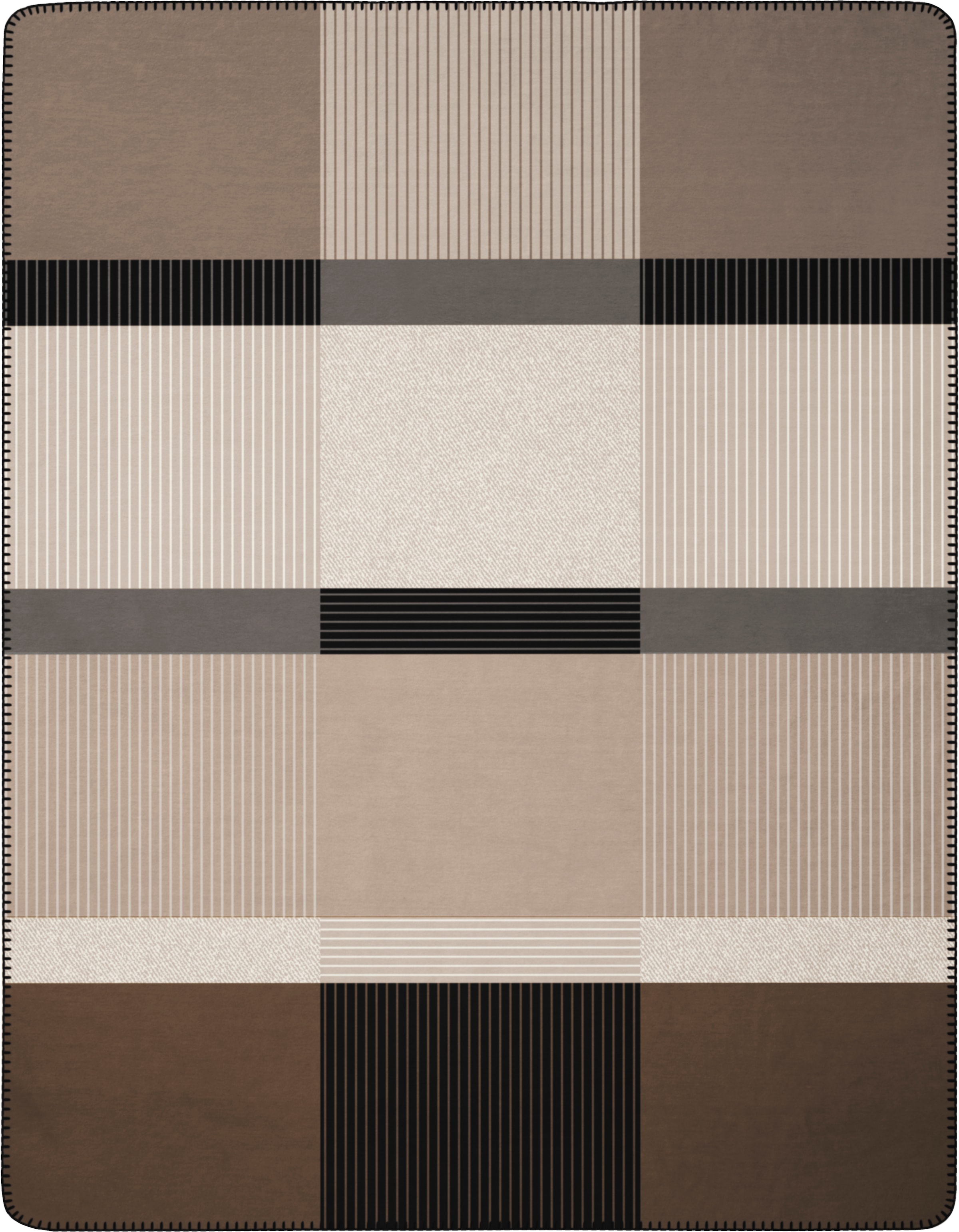 Image of Biederlack Wohndecke "Origin Check" 150 x 200, mit Zierstich