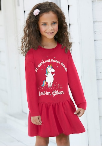 Jerseykleid »Einhorn«, mit Sprüchedruck