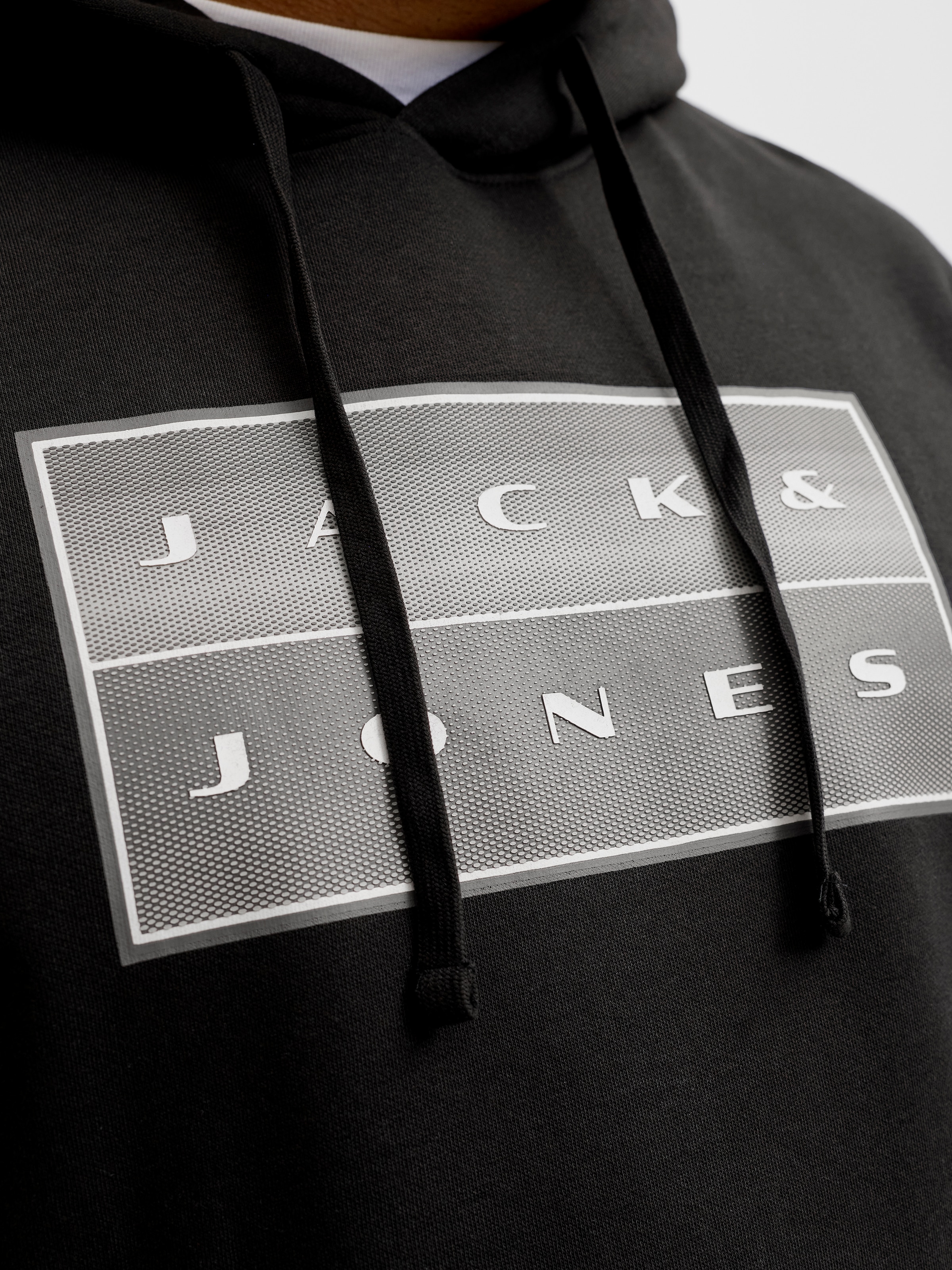 Jack & Jones PlusSize Sweat à capuche »JCOFUSION BOX SWEAT HOOD PLS«, mélange coton, coupe régulière
