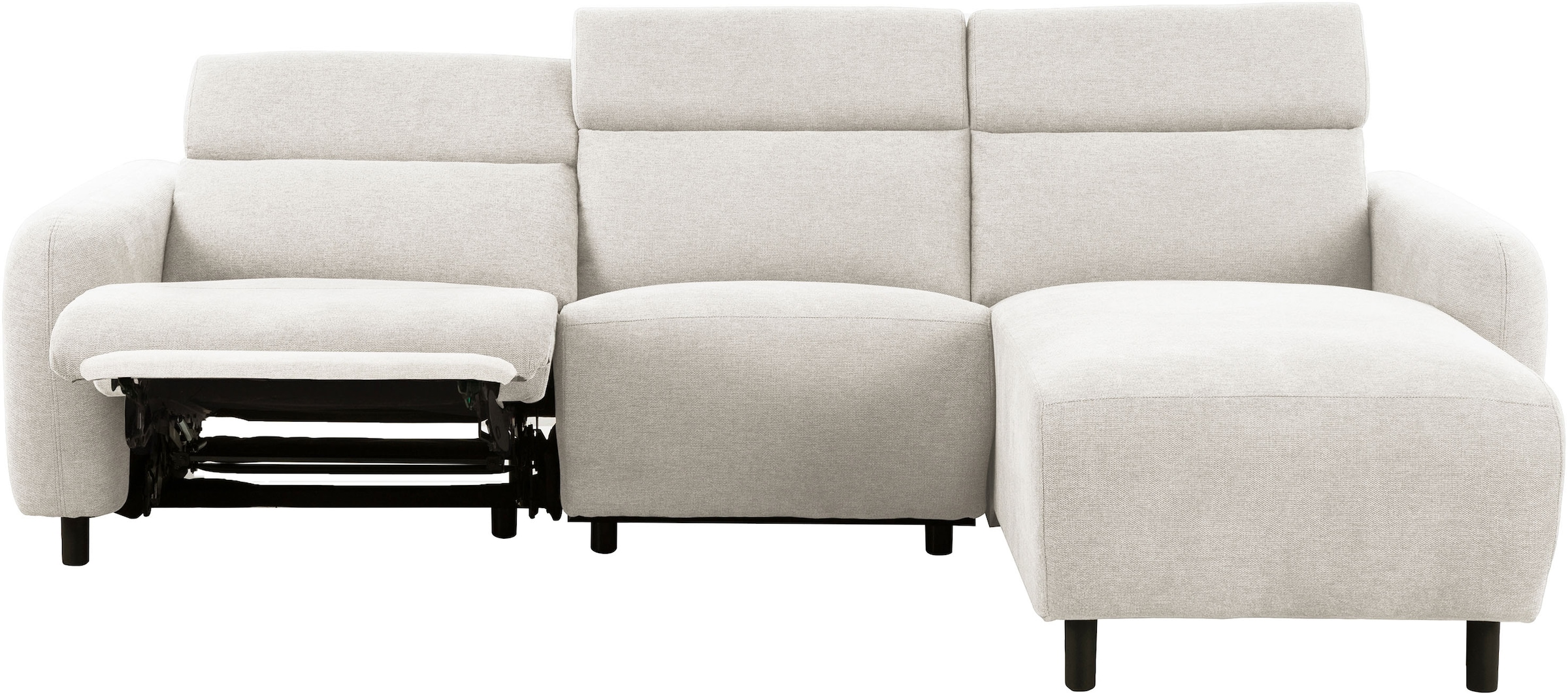 GOODproduct Ecksofa »SKAANE Struktur, L-Form, 274 cm, manuelle/elektrische Relaxfunktion,« 274 cm, mit Kopfteilverstellung und man. oder elektr. Relaxfunktion