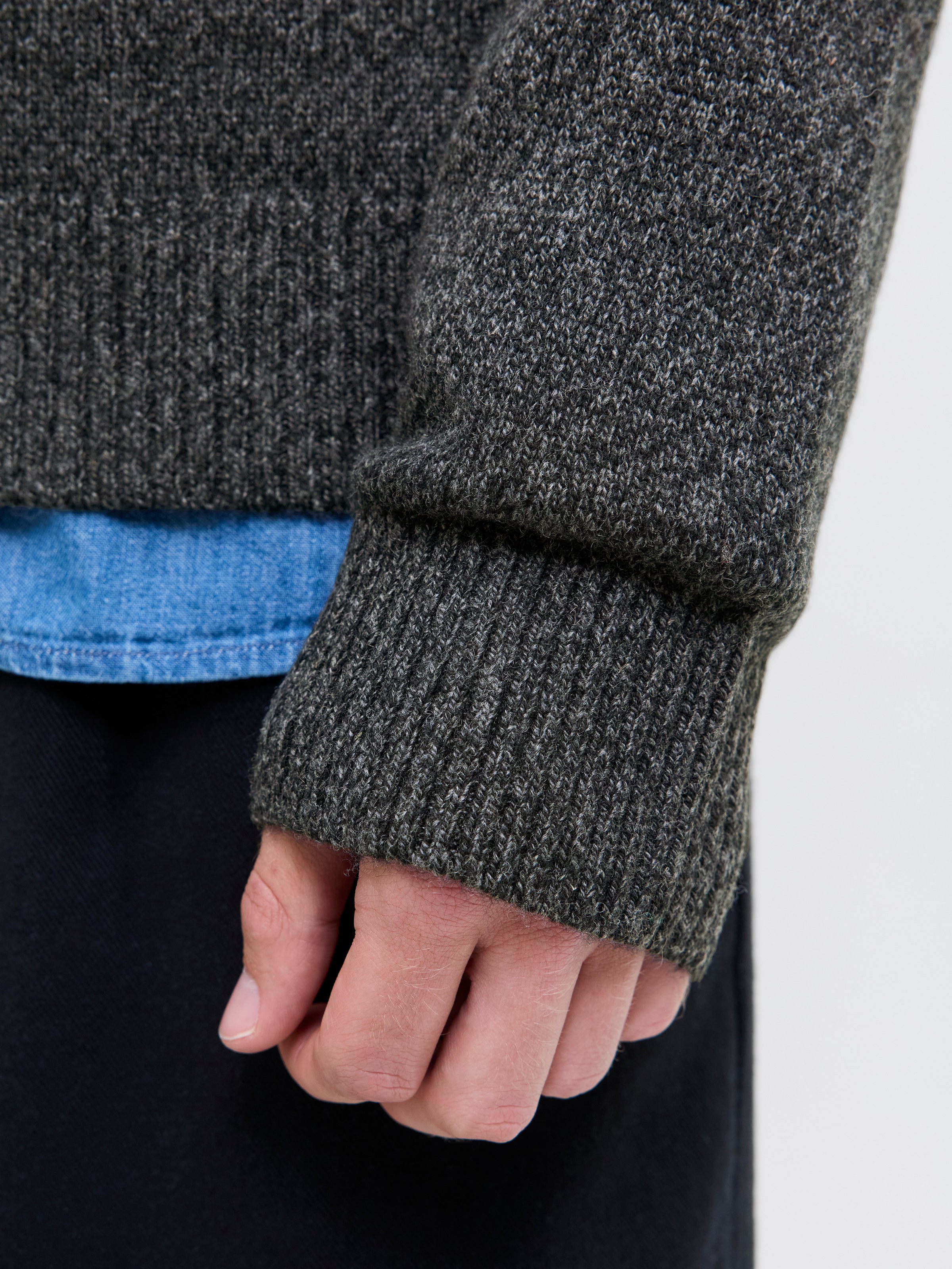 Jack & Jones Pull à col rond »JPRBLULAMBSWOOL KNIT CREW NECK«