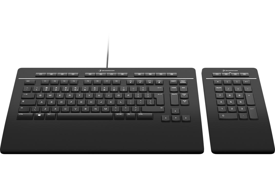 3DConnexion Tastatur »Pro mit Numpad«, (Ziffernblock)