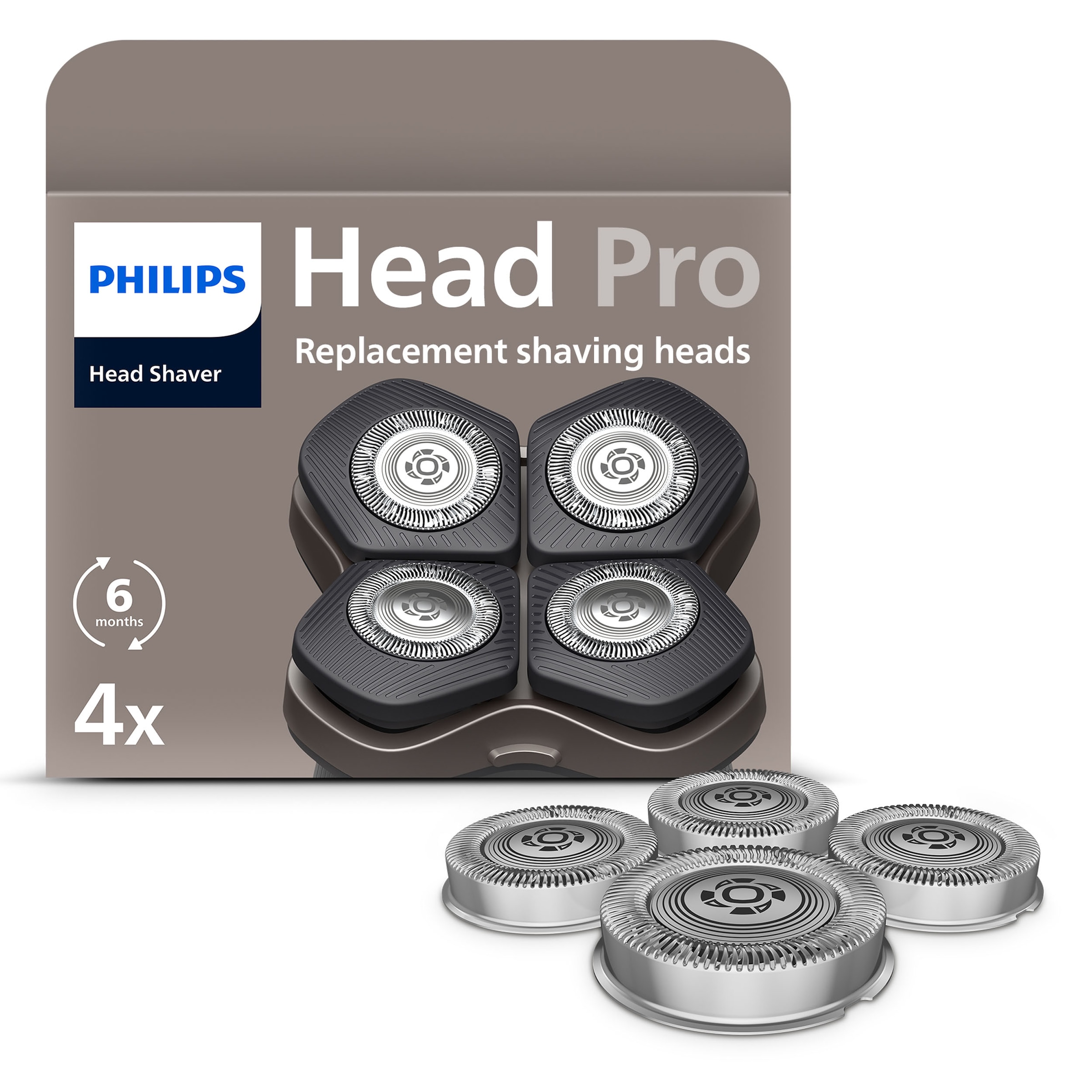 Image of Philips Ersatzscherköpfe "HS740/15 passend zu Glatzenrasier HS5980/15 & HS7980/15" mit 36 ComfortCut Klingen, nass und trocken verwendbar