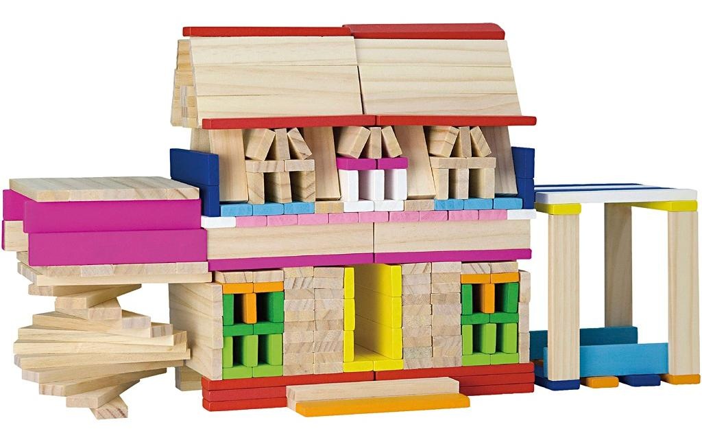 Image of Viga Holzspielzeug Spielbausteine "Bauklötze 250 Stück"