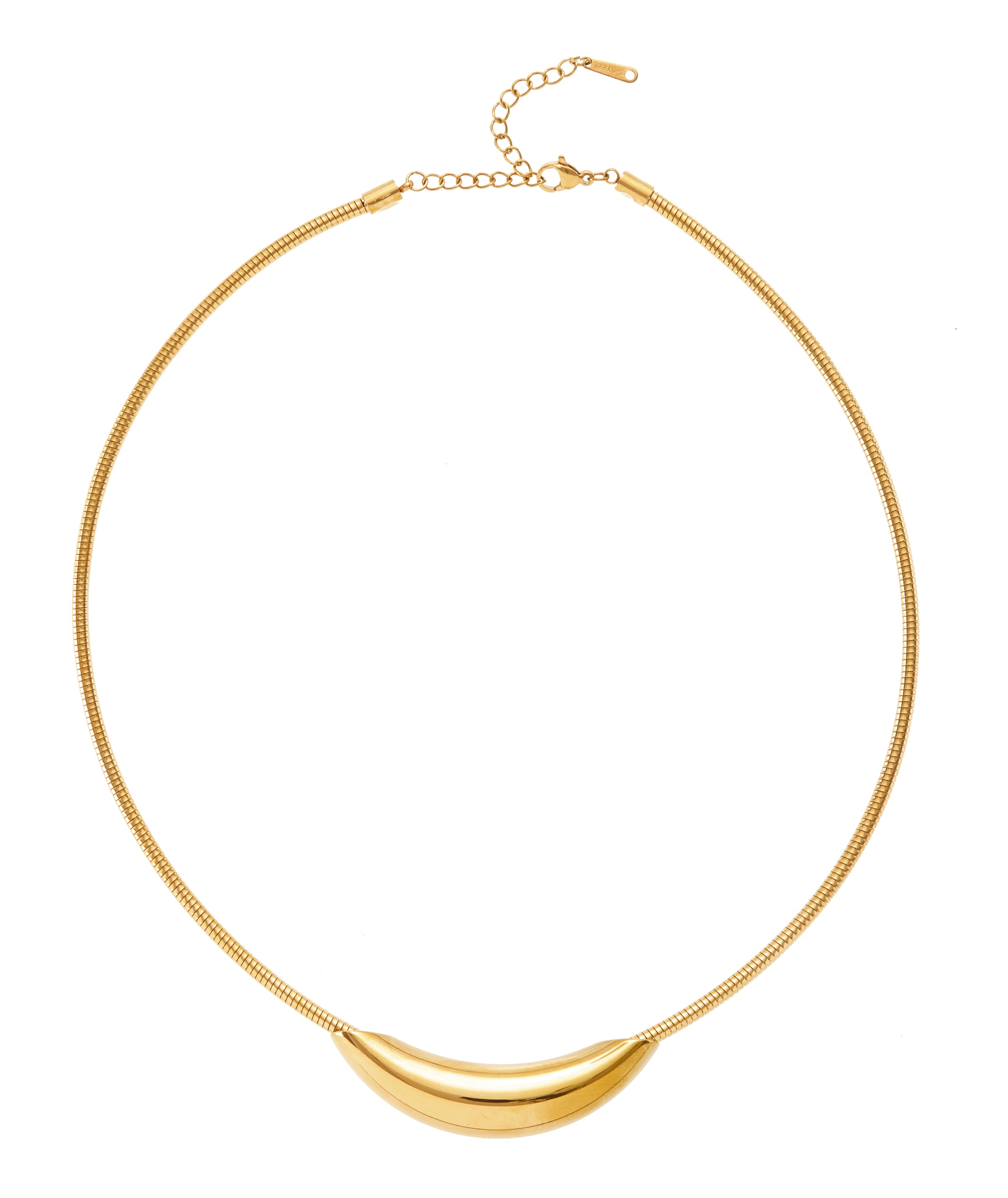 Image of LASCANA Schlangenkette "Halskette mit Röhrchen Anhänger" Hochwertiges Collier mit Goldbeschichtung