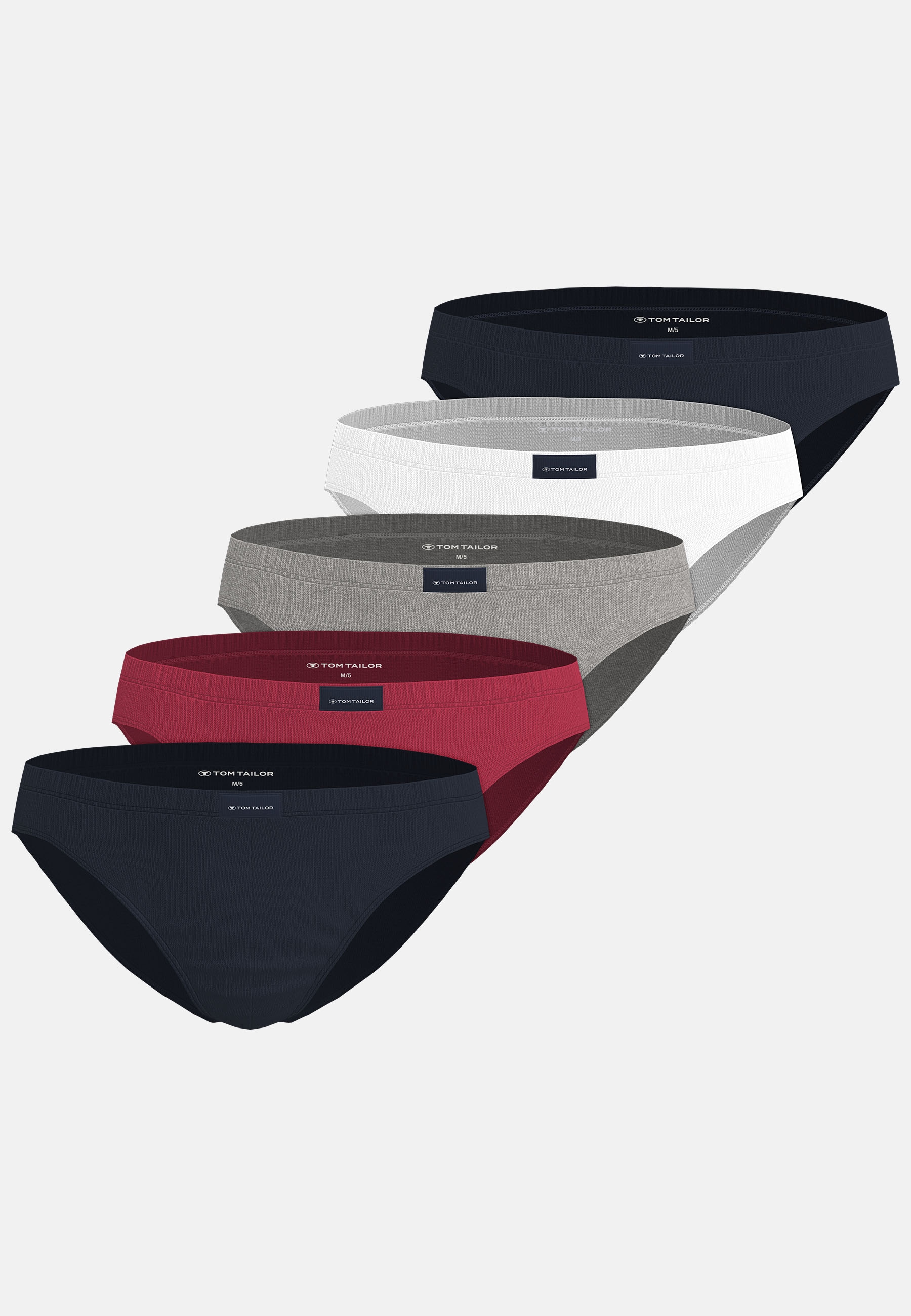 TOM TAILOR Slip miniature »Colorado« Packung, 5er Pack,  weich, bequem, eng, atmungsaktiv, breiter Bund, mit Logo
