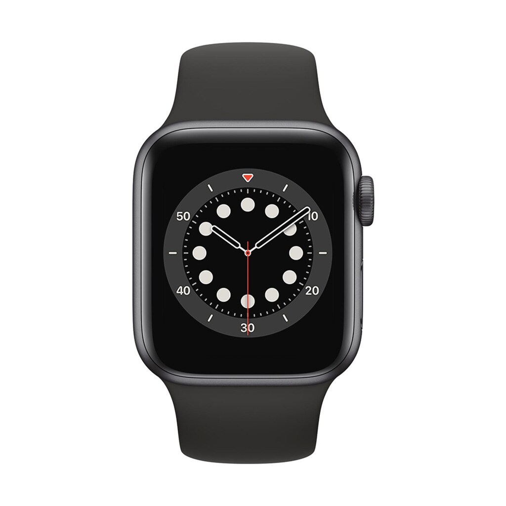 Apple Smartwatch »Serie 6, GPS, 40 mm Aluminium-Gehäuse mit Sportarmband«, (Watch OS)