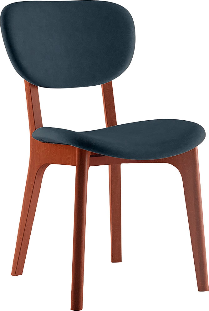 INOSIGN Stuhl »COZY Made in Italy«, (Set), 2 St., Microfaser, Gestell in Buche, Kirsch- oder Nussbaum, Massivholz, Design Stuhl