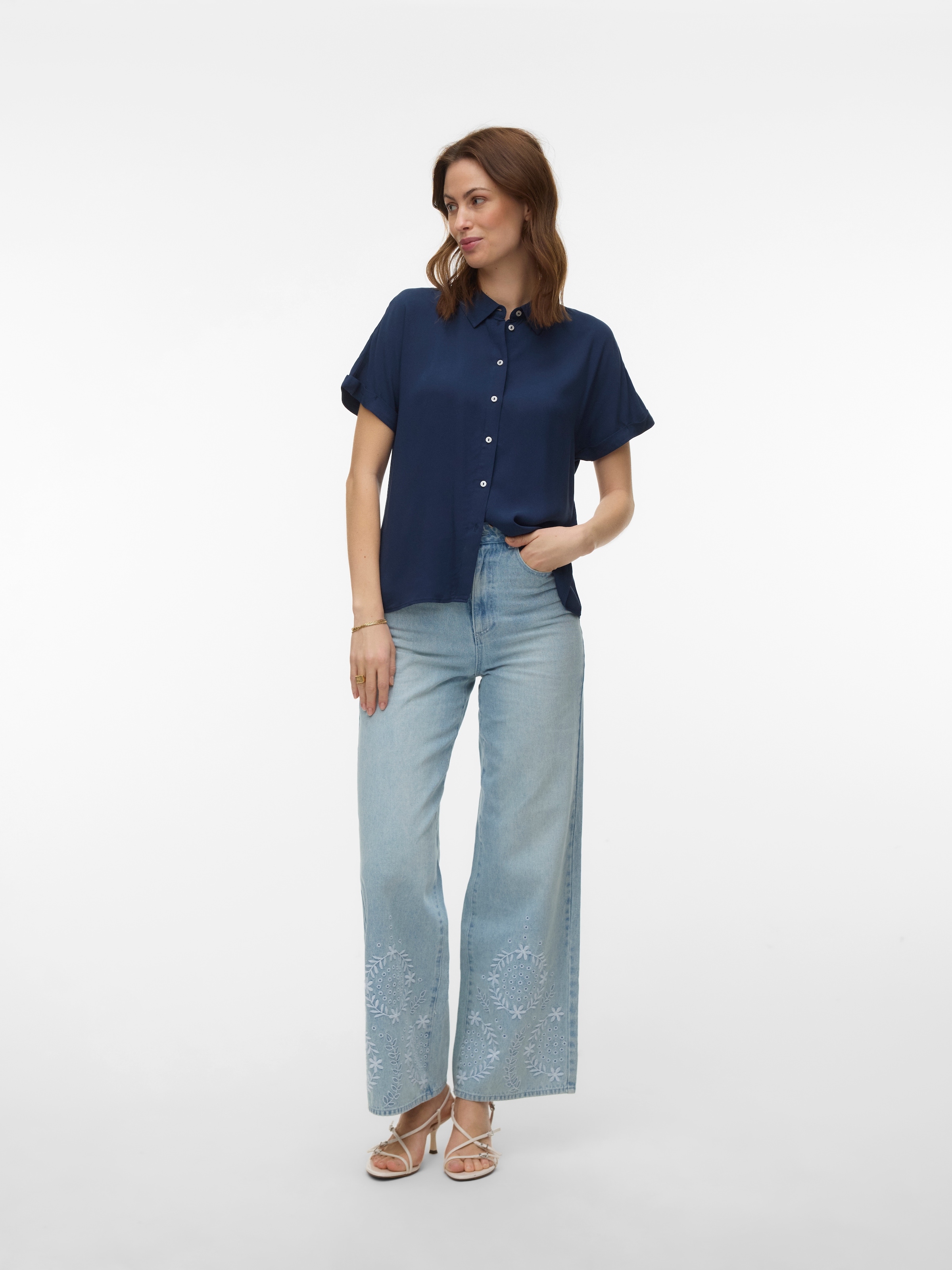 Vero Moda Blouse à manches courtes »VMALICE SS SHIRT WVN NOOS« Viskose