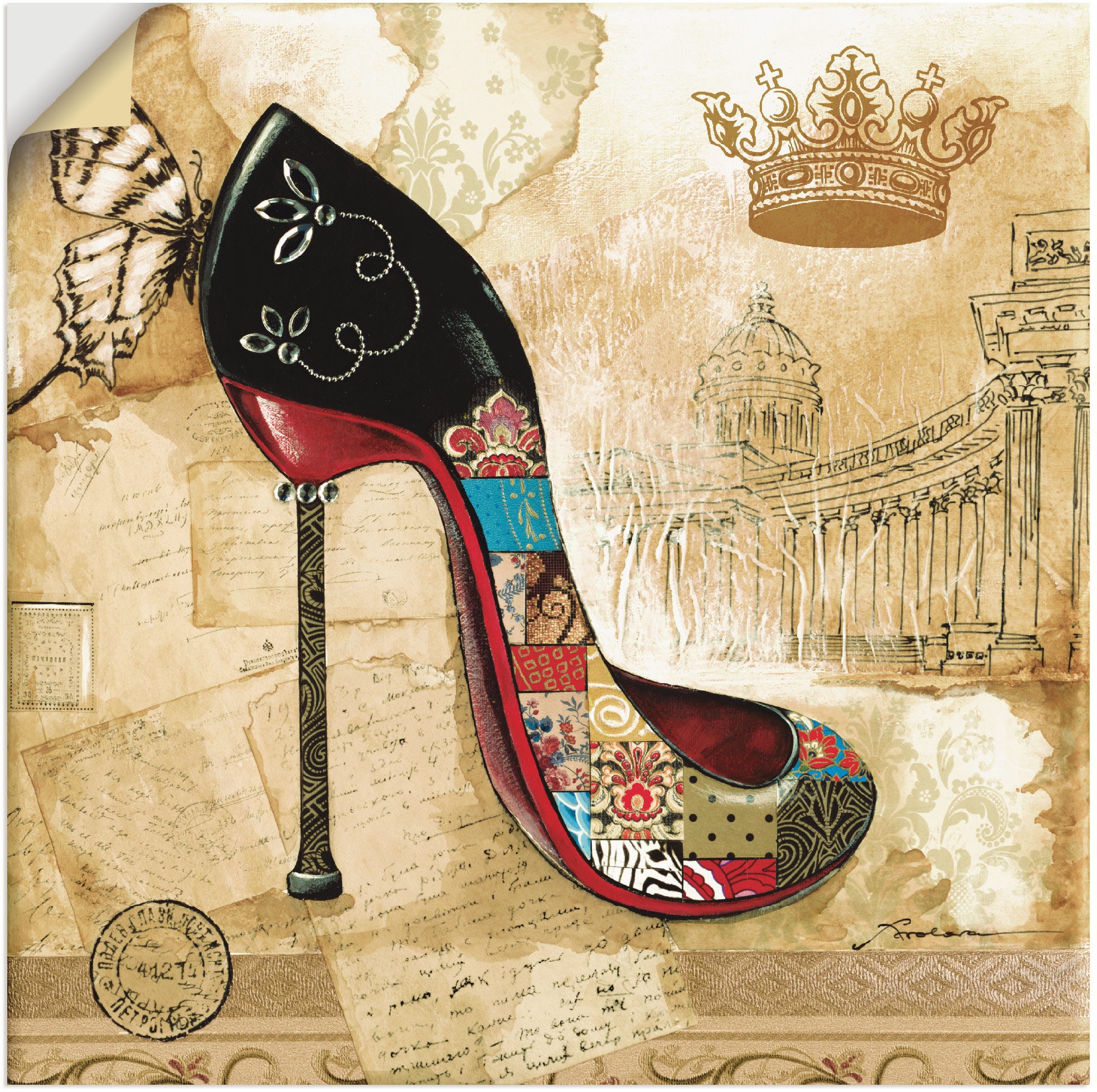 Image of Artland Wandbild »Veränderliche Zeiten I - Stiletto«, Modebilder, (1 St.), in vielen Grössen & Produktarten - Alubild / Outdoorbild für den Aussenbereich, Leinwandbild, Poster, Wandaufkleber / Wandtattoo auch für Badezimmer geeignet bei Ackermann Versand 